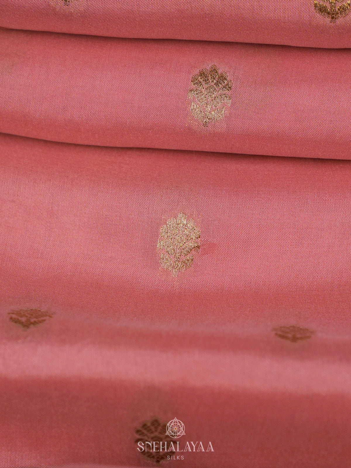 Pale Pink Banaras Silk Saree