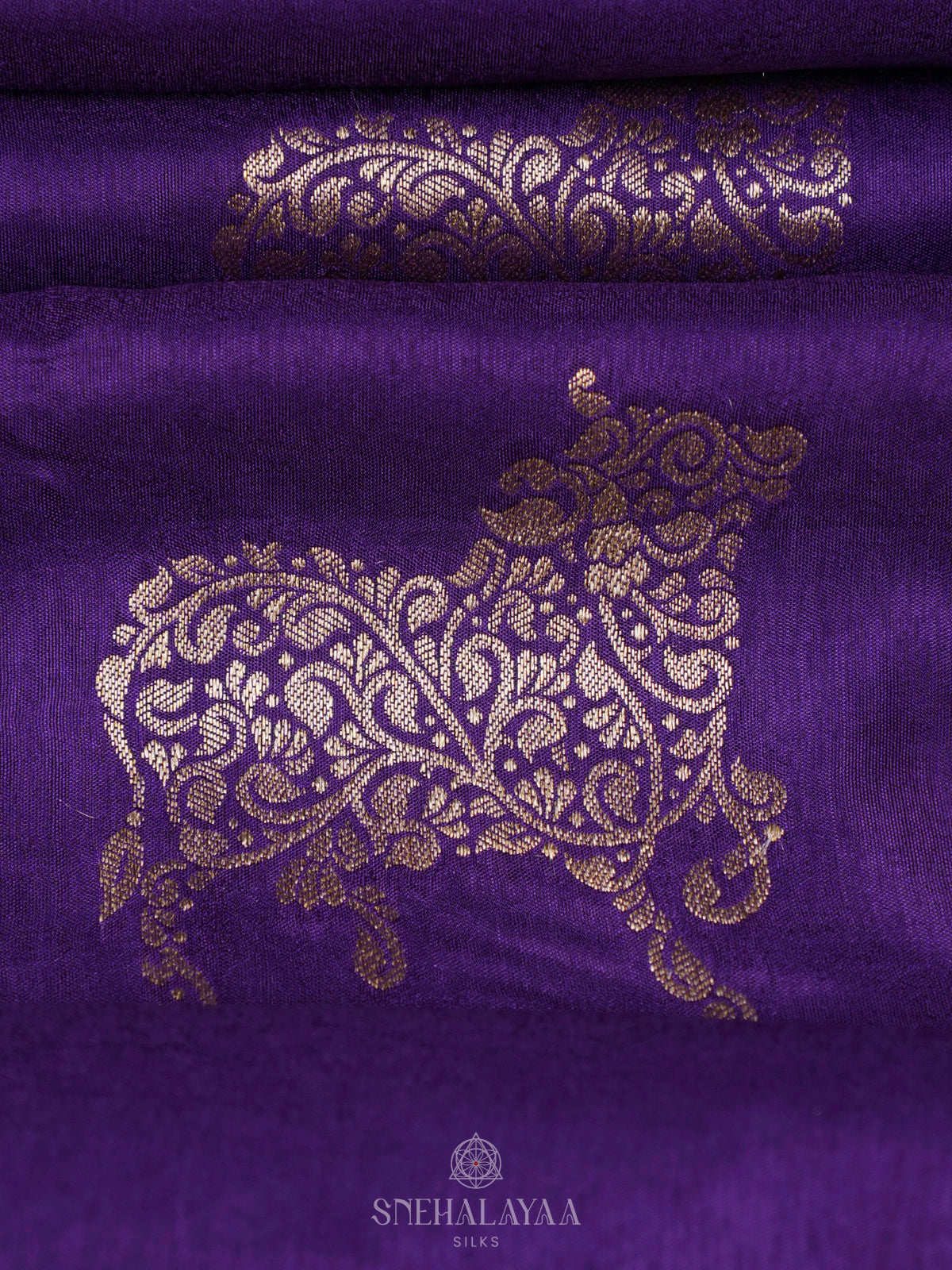 Purple Banaras Silk Saree