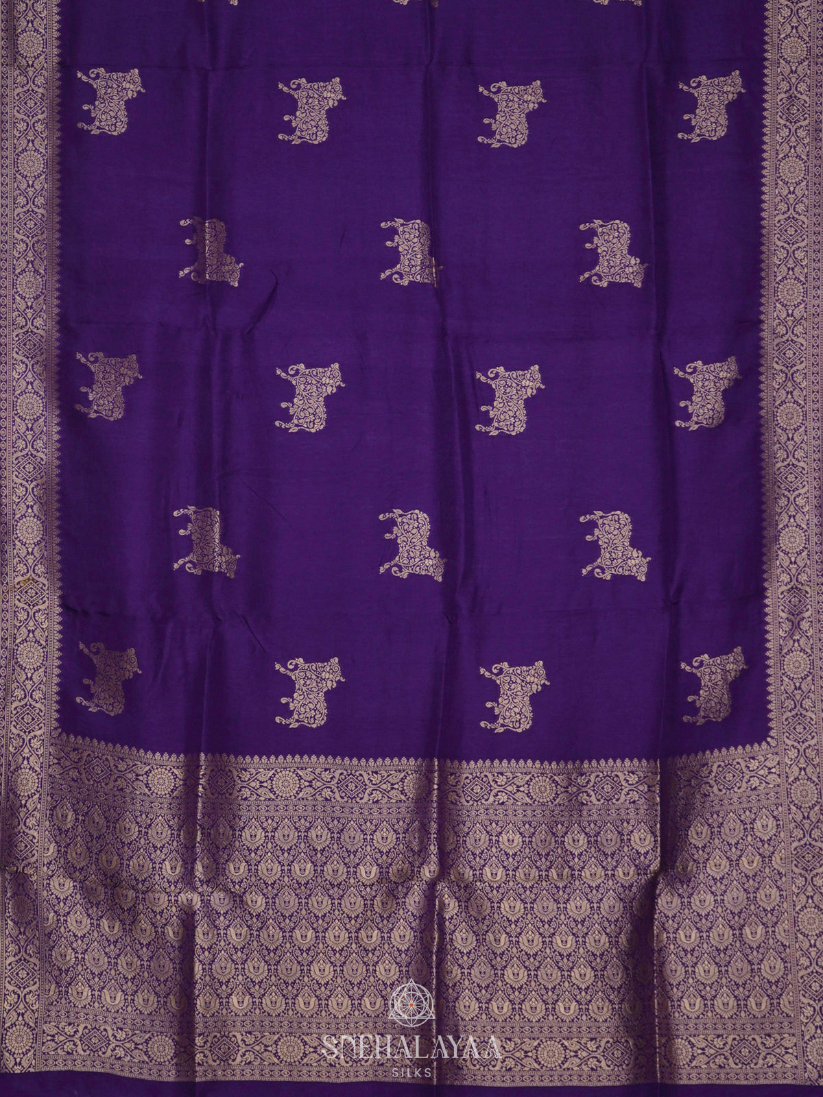 Purple Banaras Silk Saree