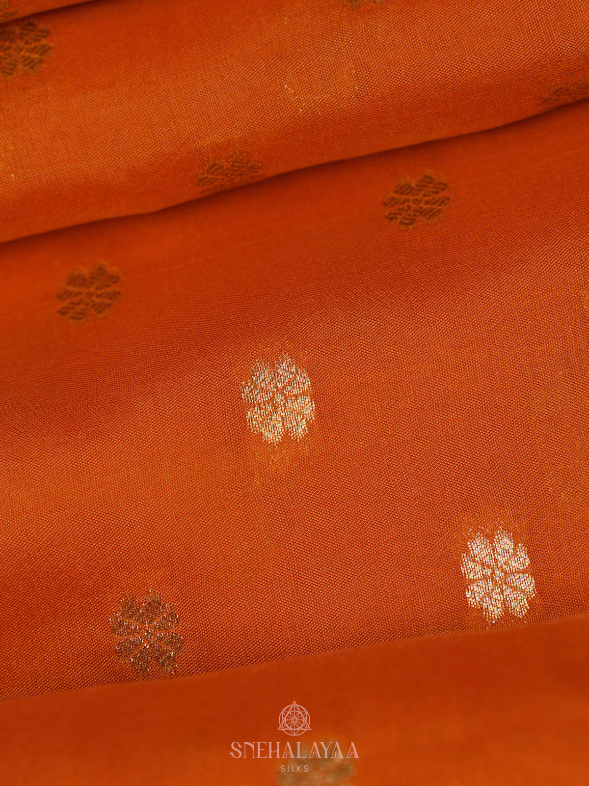 Orange Banaras Silk Saree