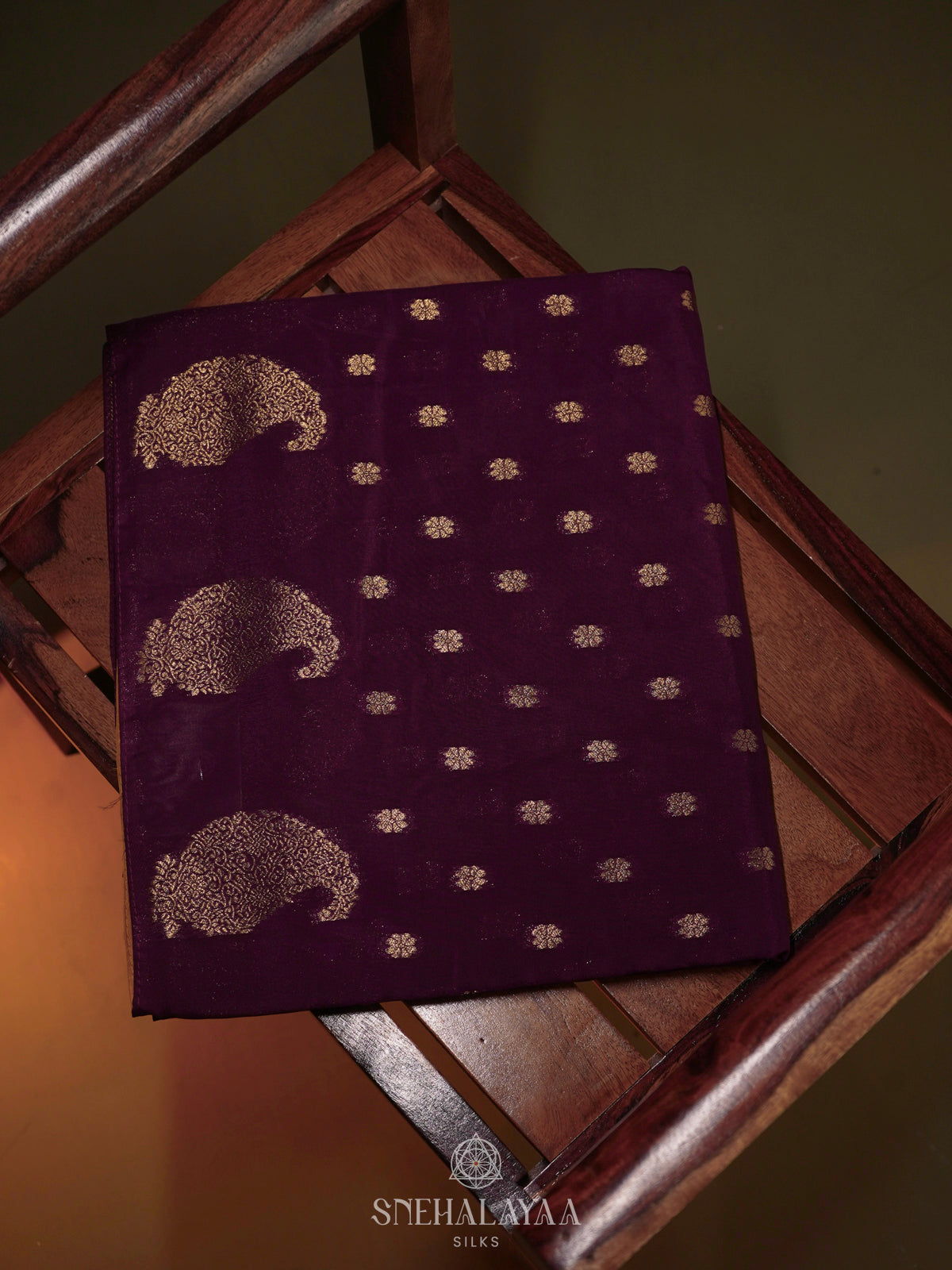 Purple Banaras Silk Saree