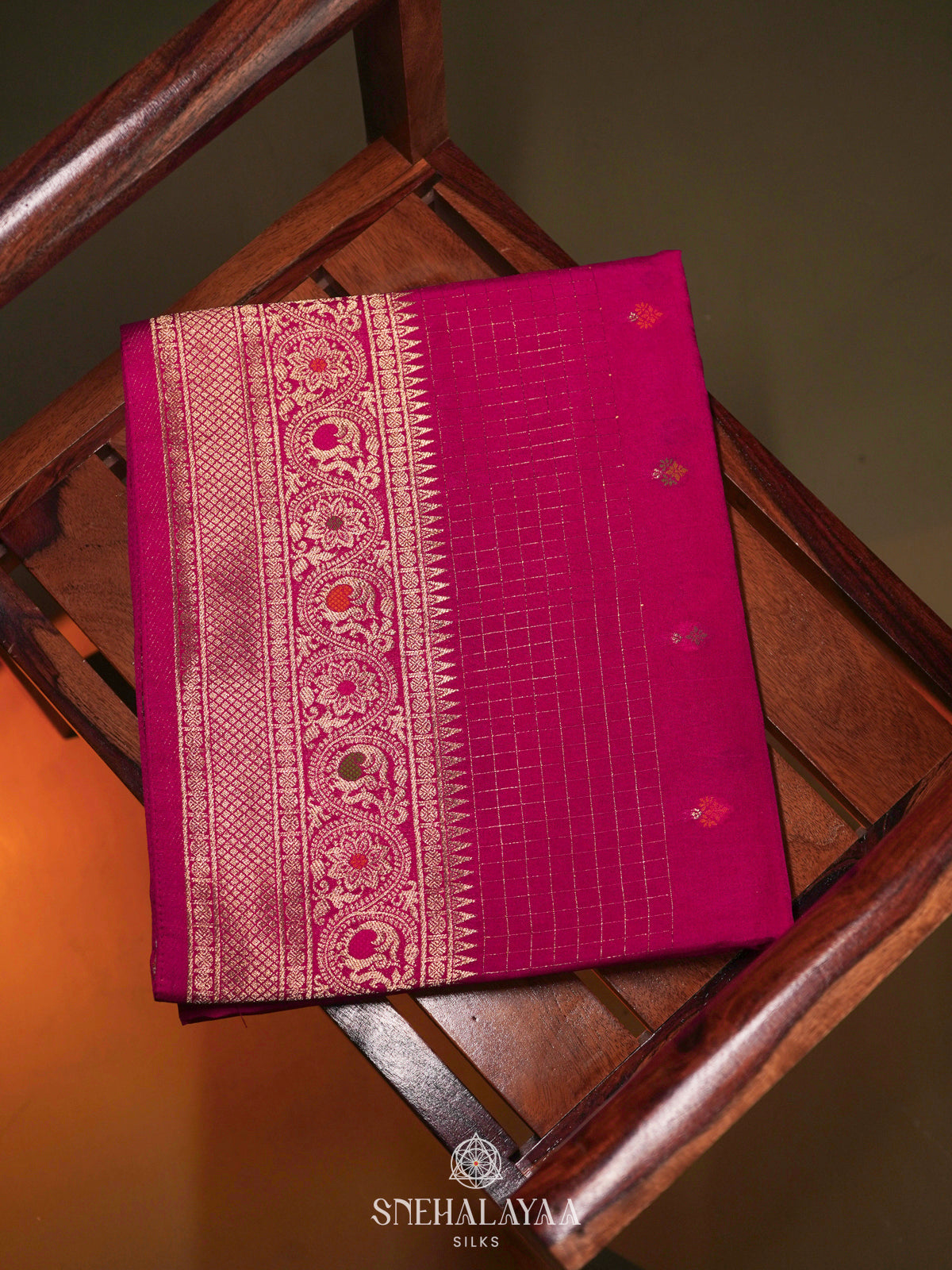 Pink Banaras Silk Saree