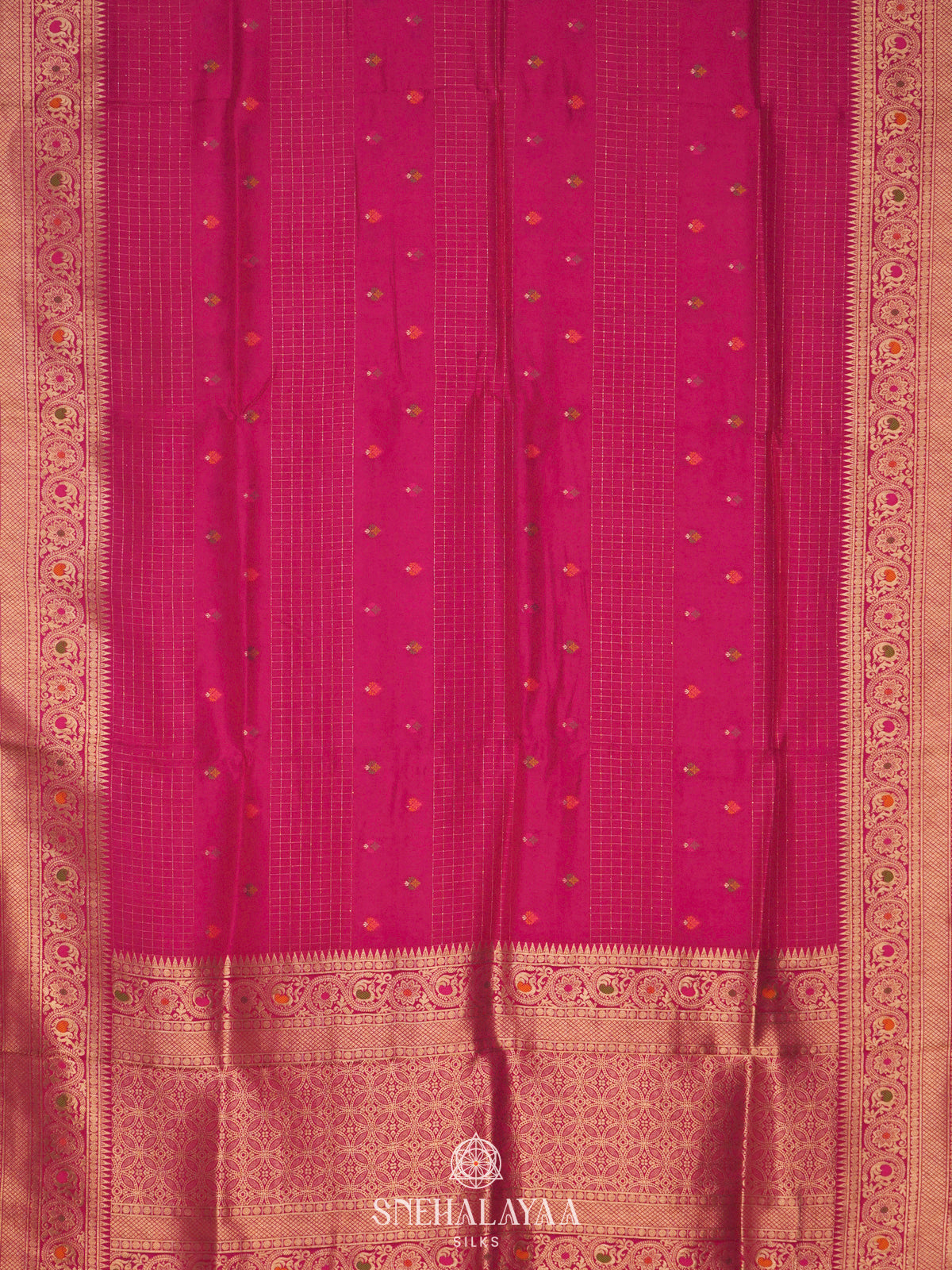 Pink Banaras Silk Saree