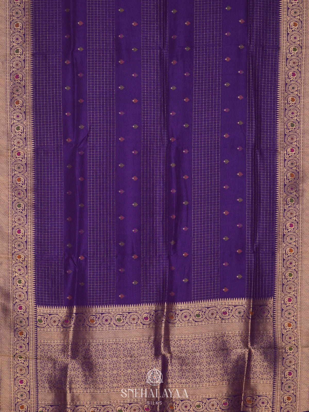 Purple Banaras Silk Saree