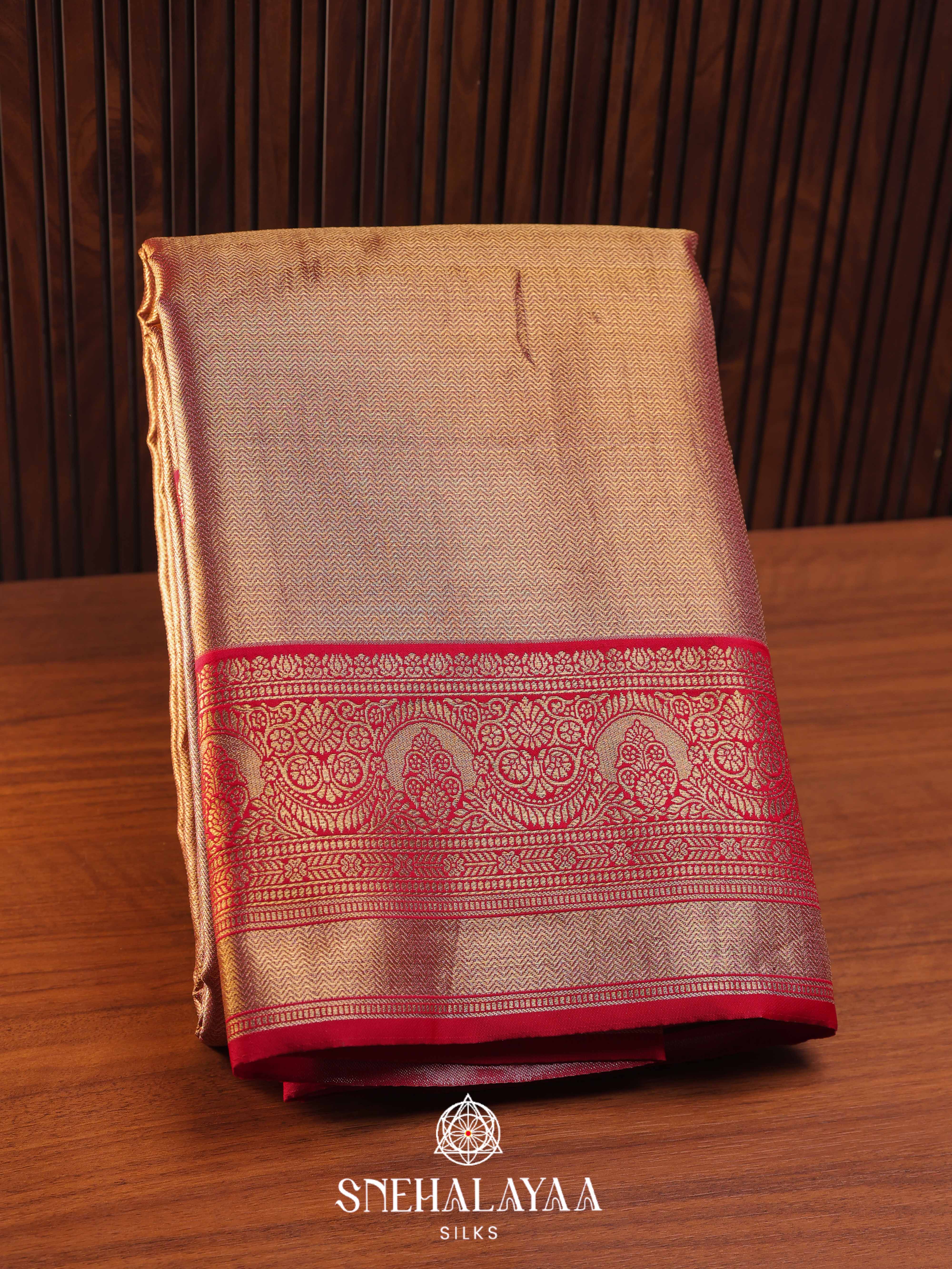 Gold Art Silk Saree