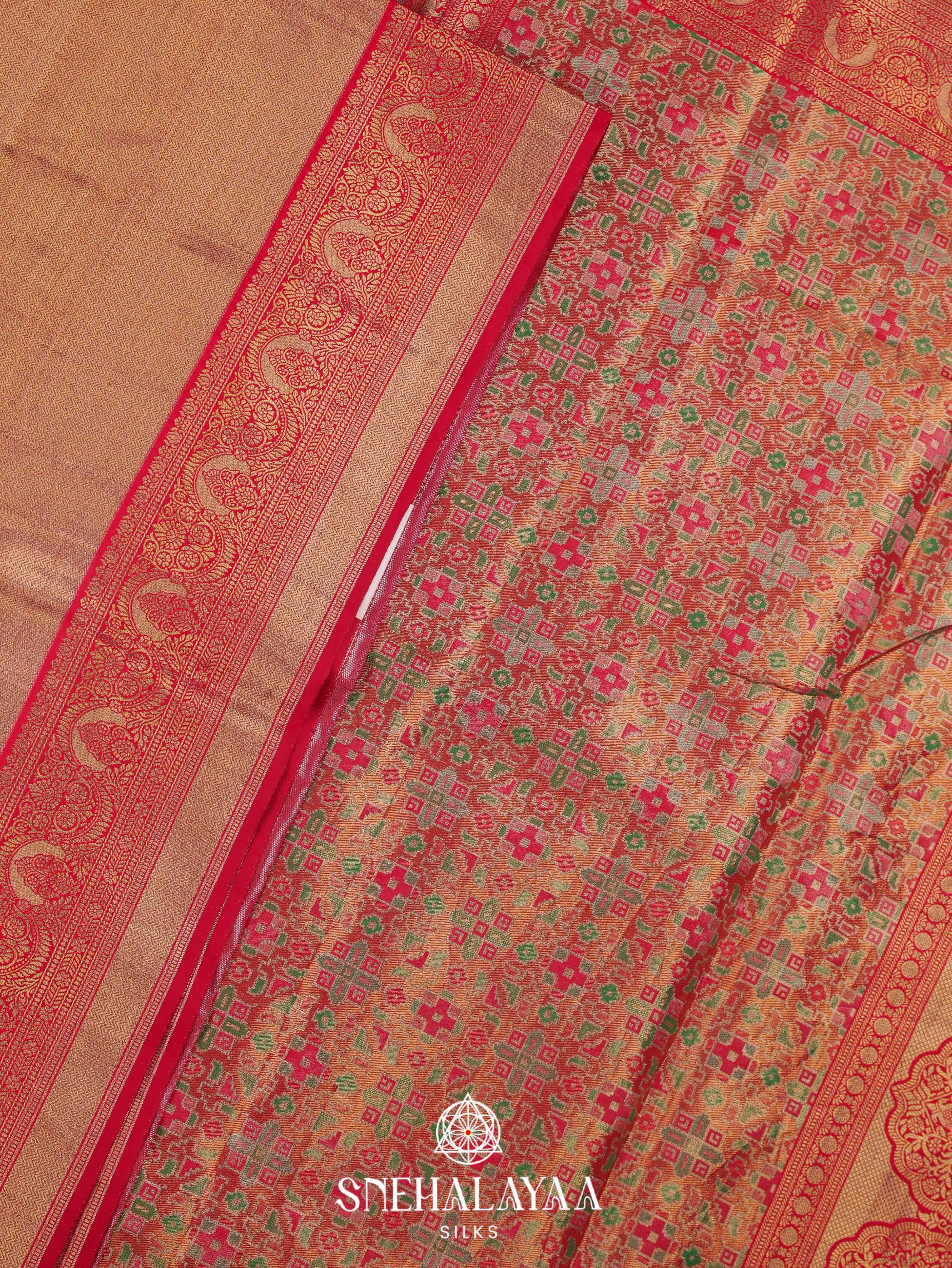 Gold Art Silk Saree