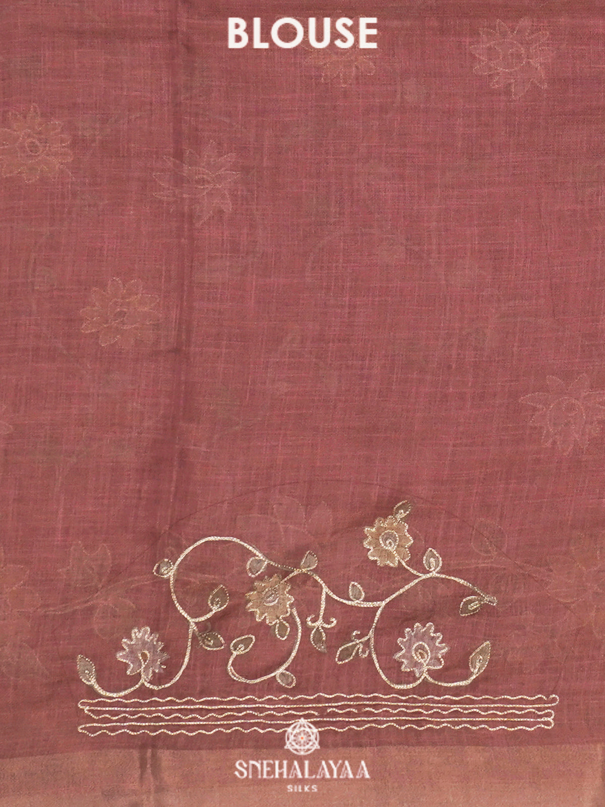 Pink Linen Saree