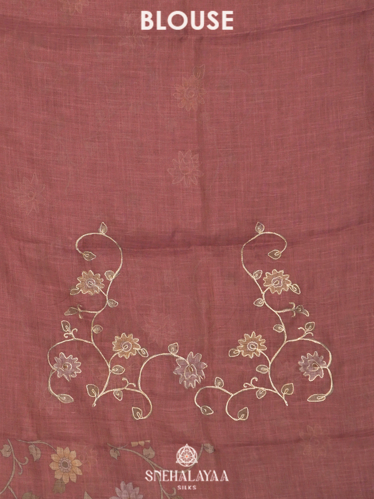 Pink Linen Saree