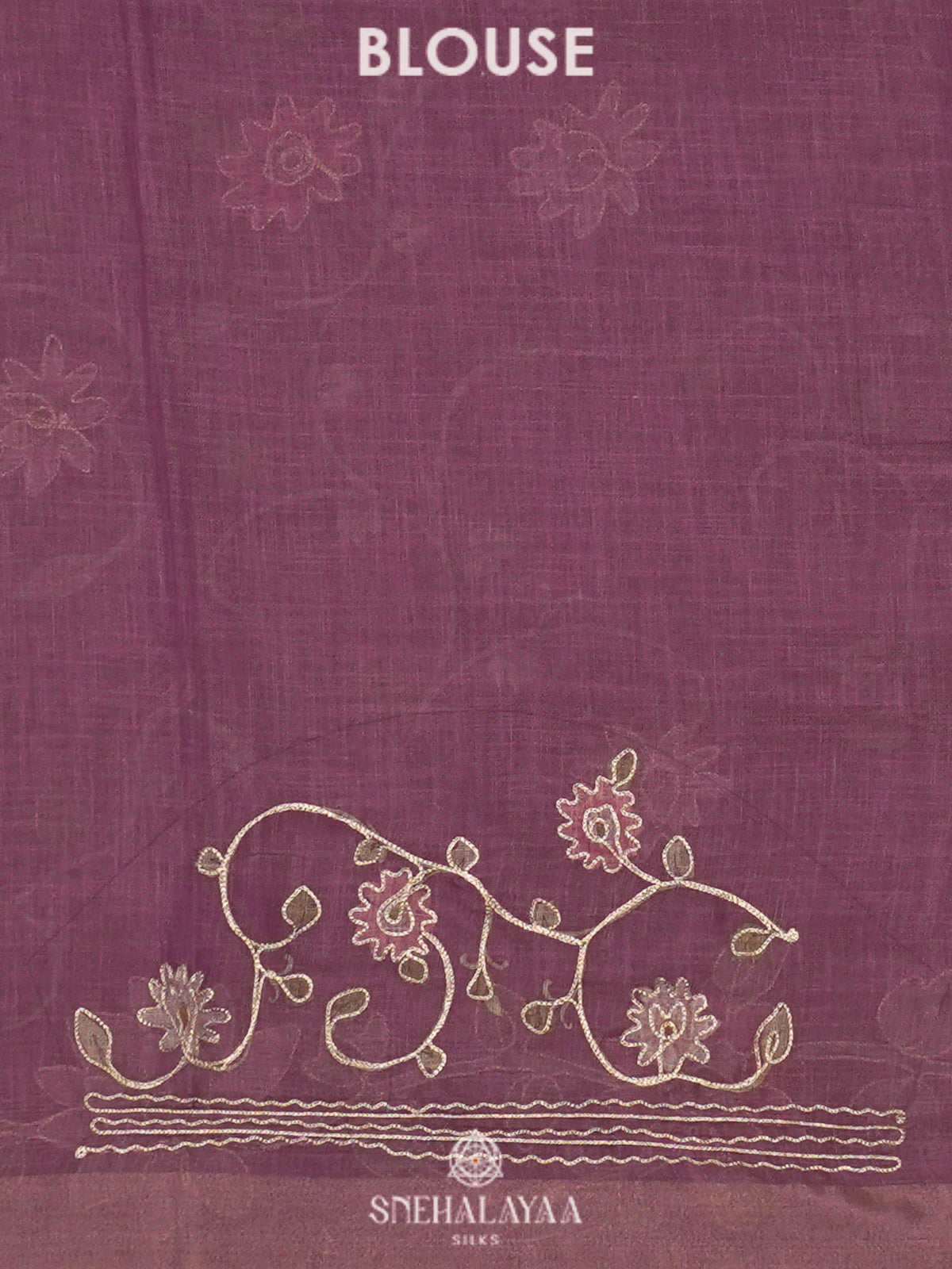 Plum Linen Saree