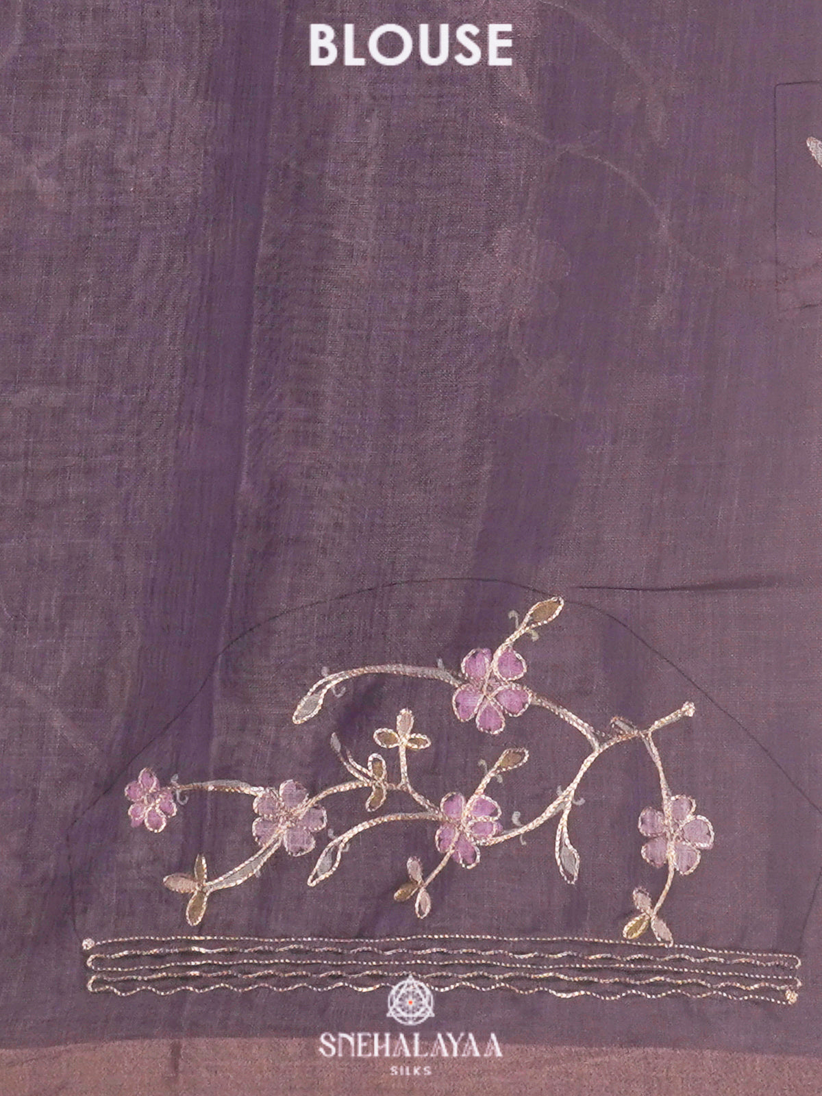 Lilac Linen Saree