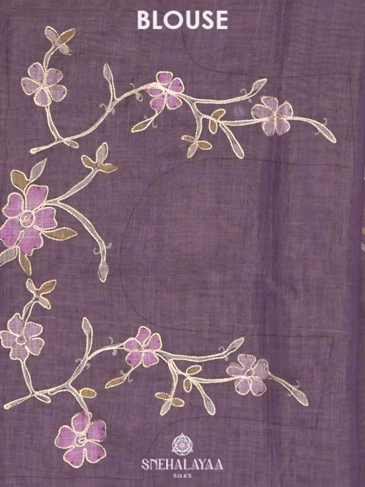 Lilac Linen Saree