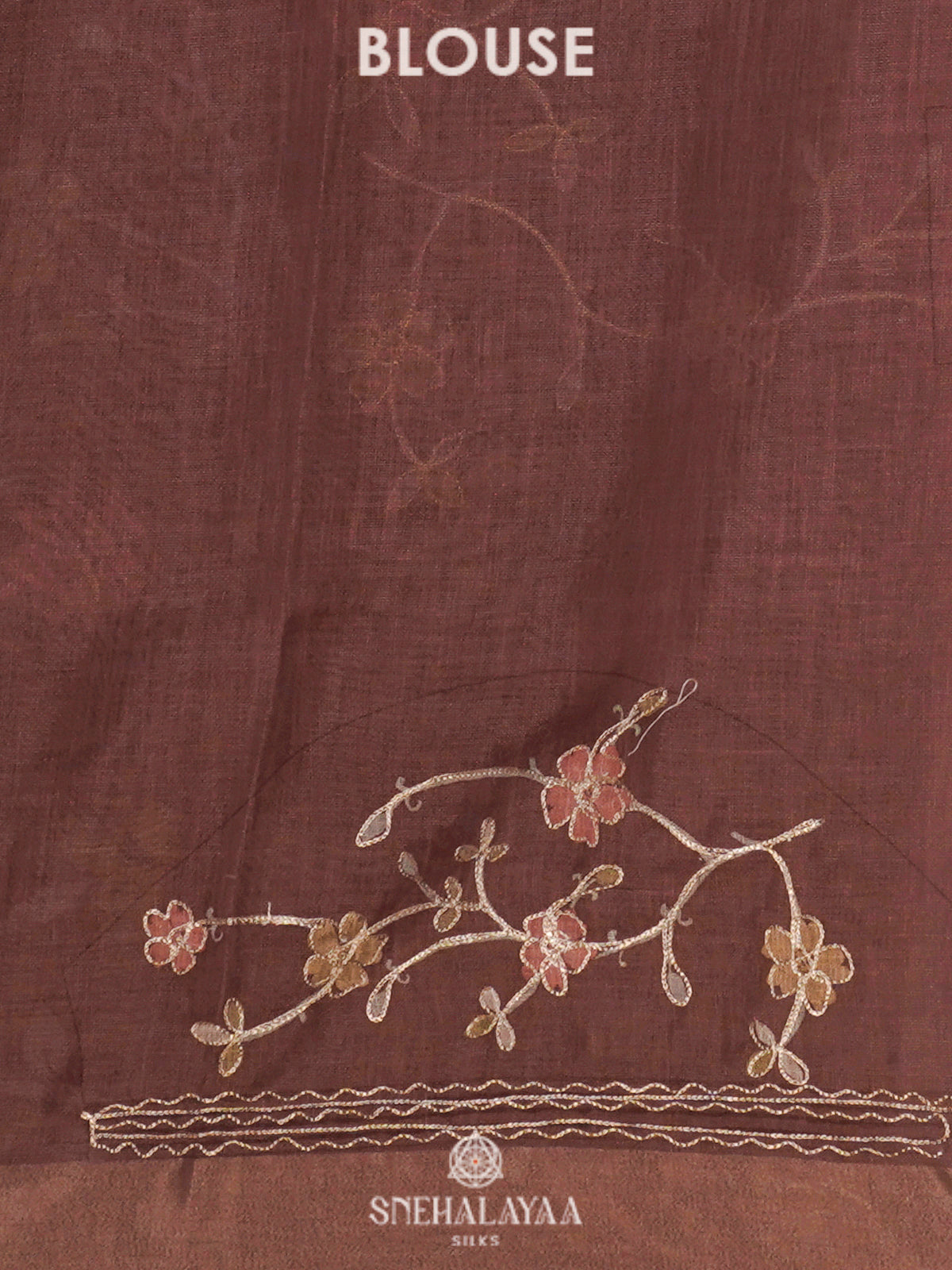 Brown Linen Saree