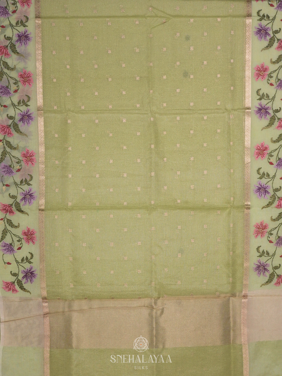 Pale Green Kota Saree