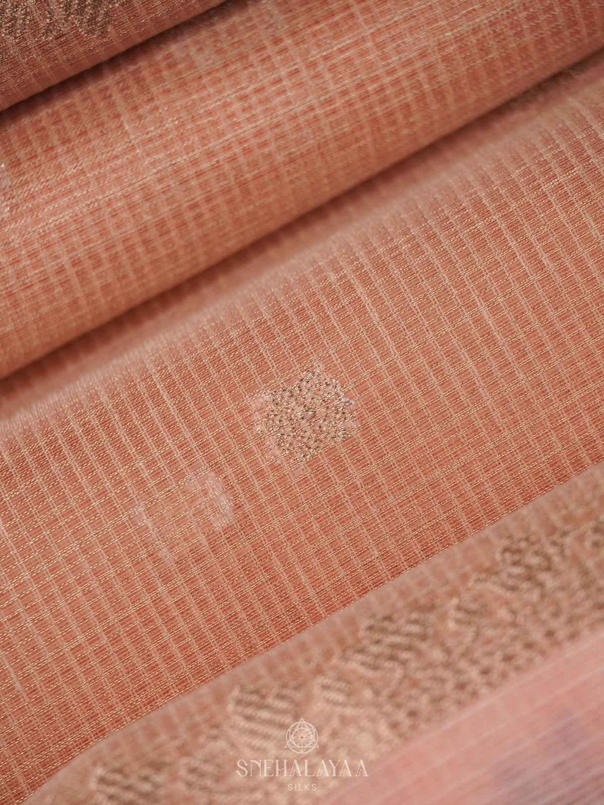 Pale Orange Kota Saree