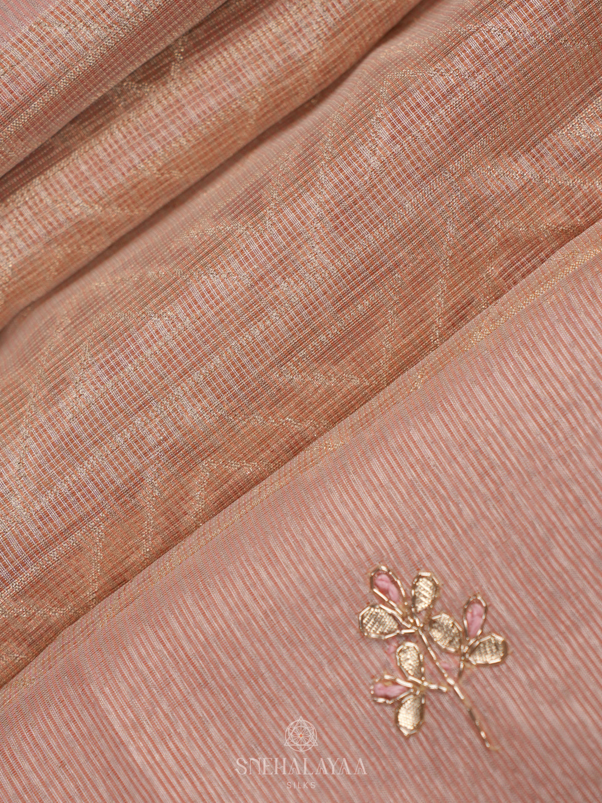 Peach Kota Saree