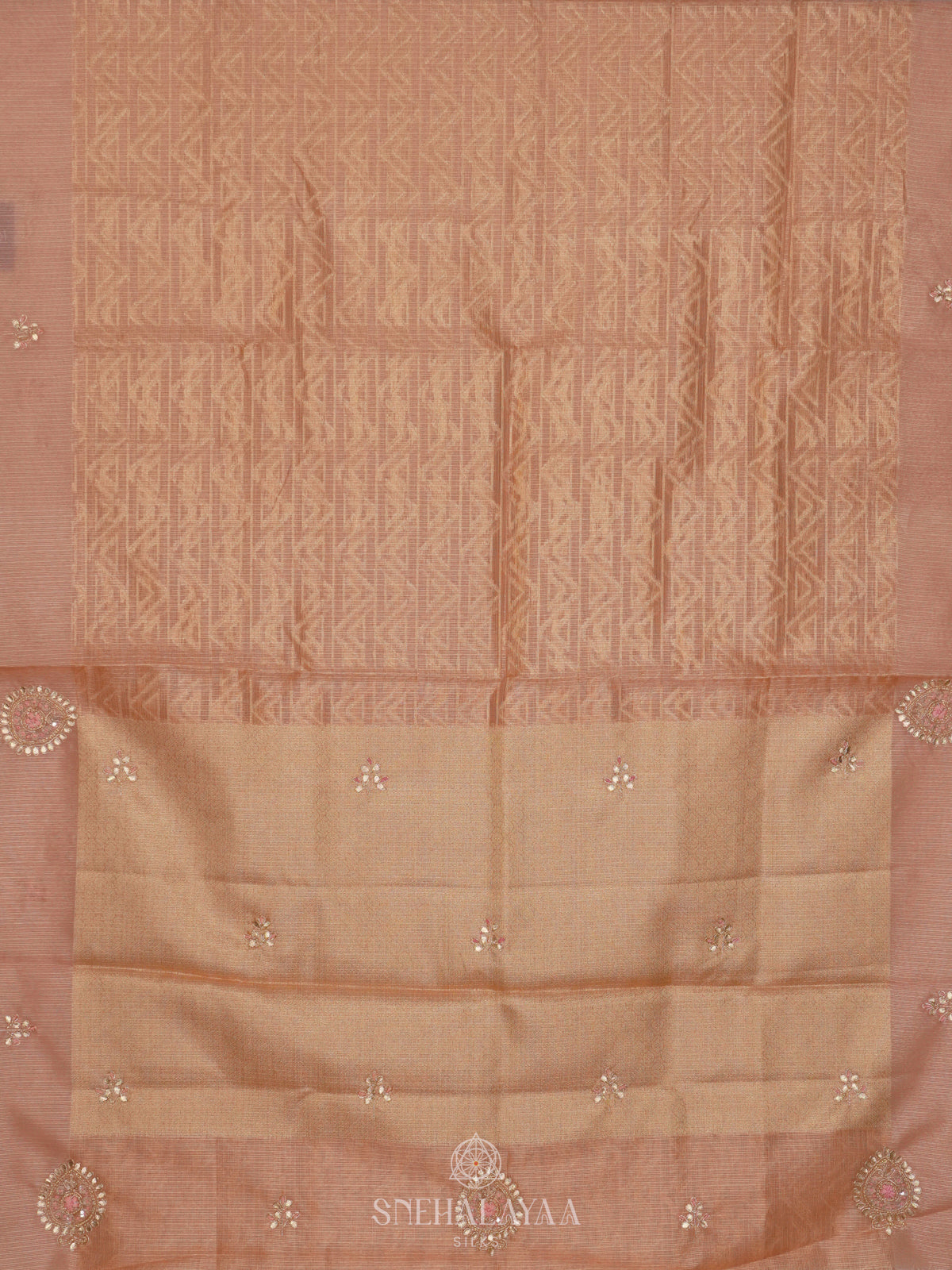 Peach Kota Saree