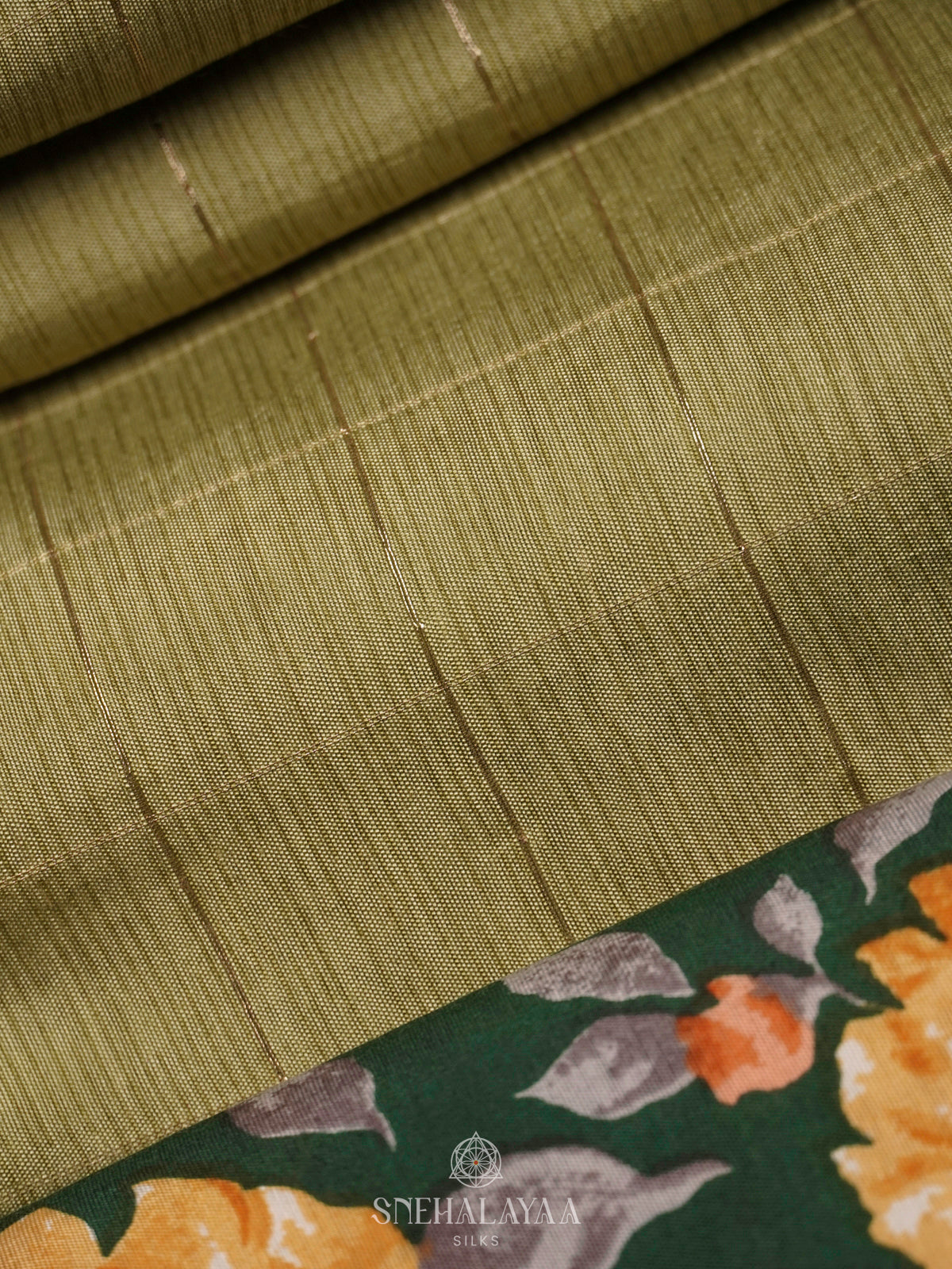 Olive Green Dola Saree
