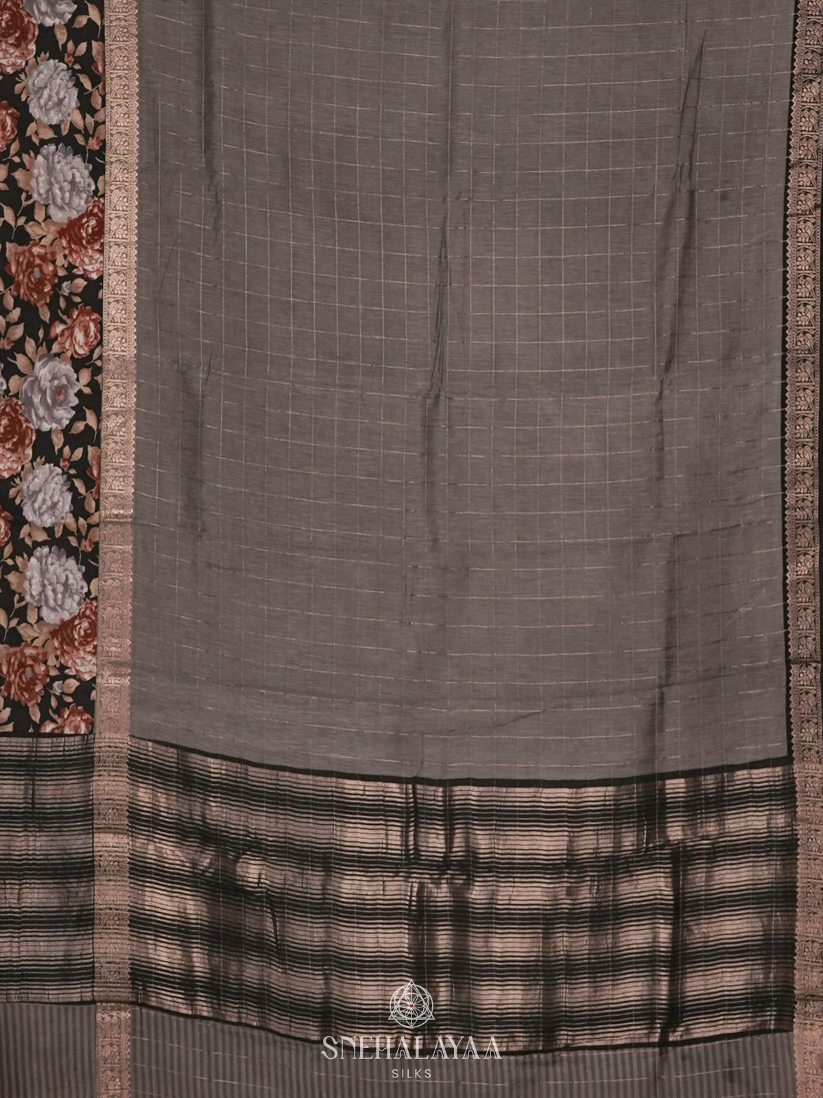 Grey Dola Saree