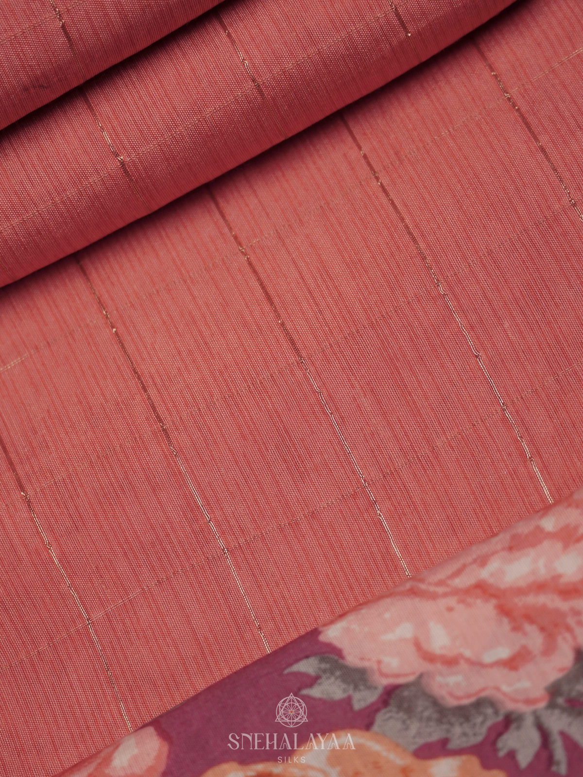 Peach Dola Saree