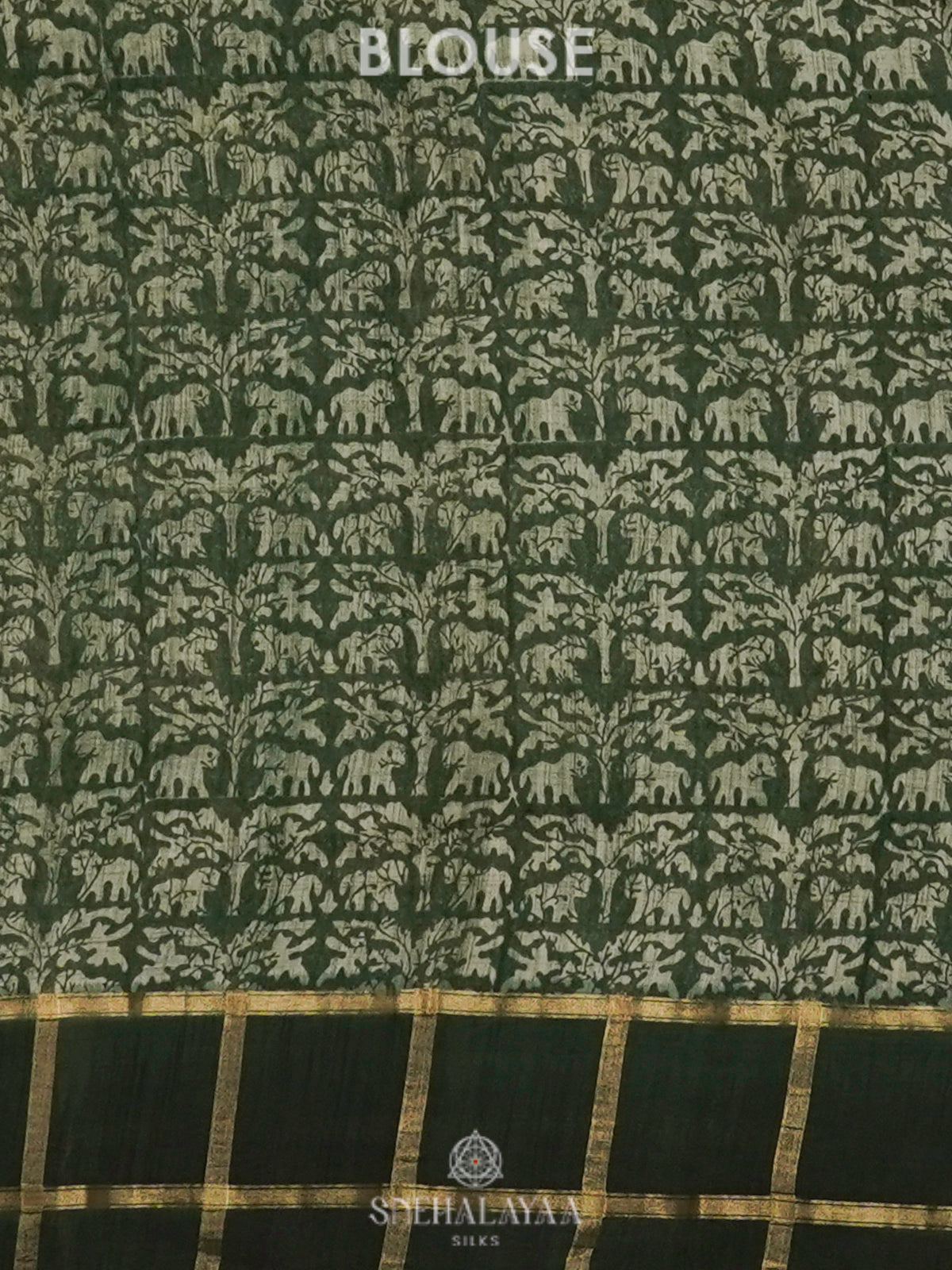 Olive Green Dola Saree