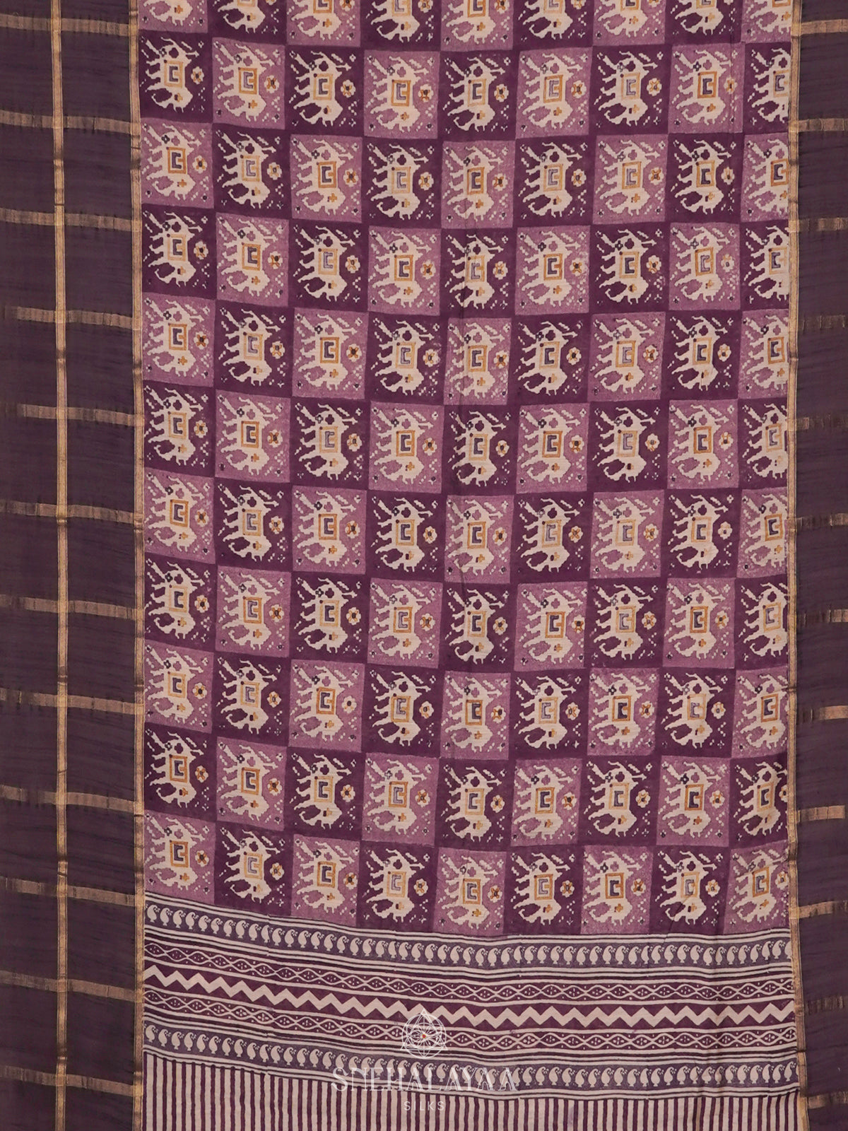 Purple Dola Saree