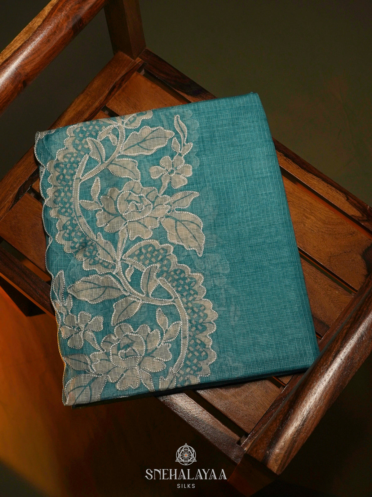 Sky Blue Kota Saree