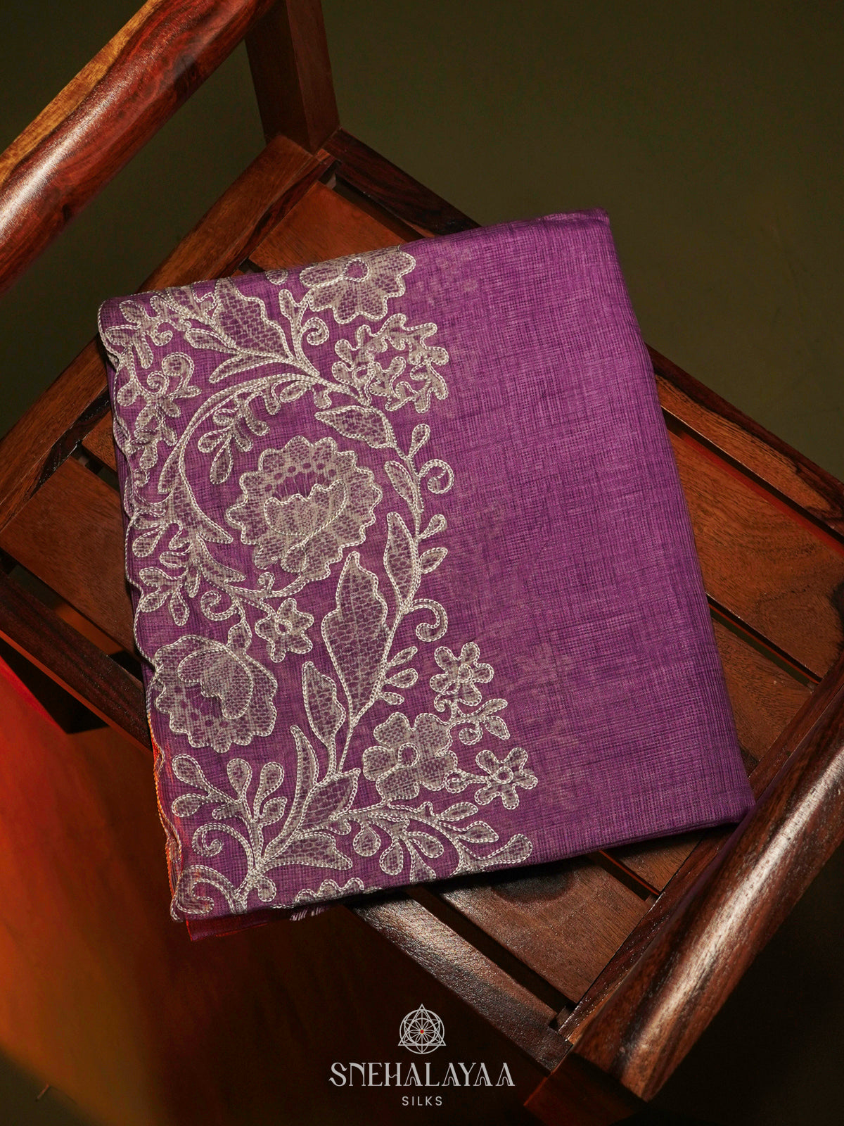 Purple Kota Saree