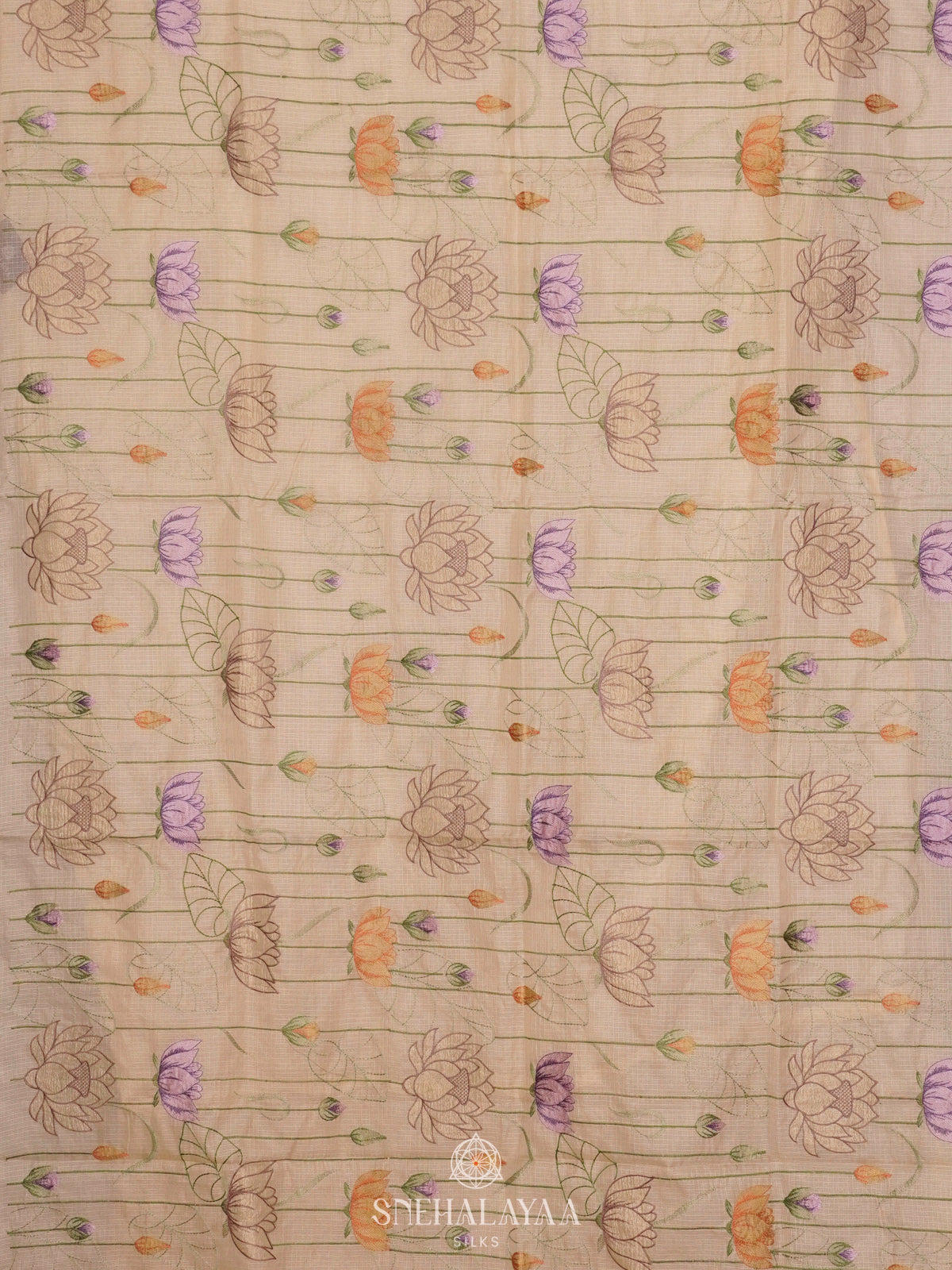 Cream Kota Saree