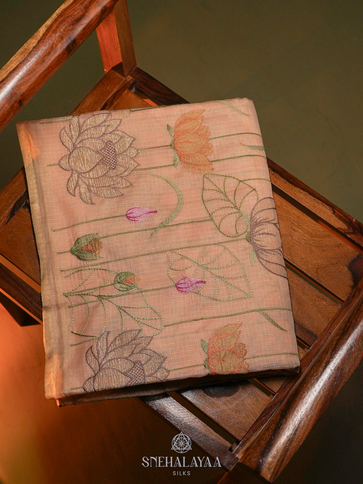 Pale Orange Kota Saree