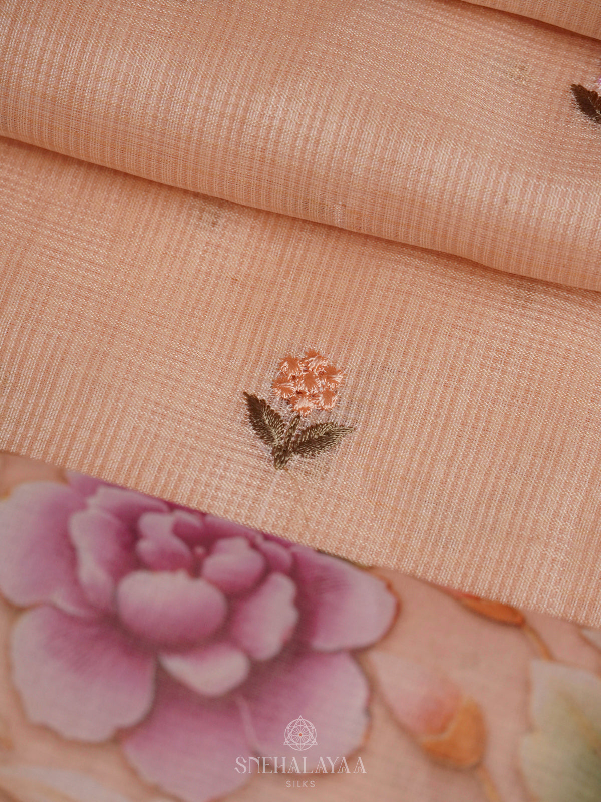 Peach Kota Saree