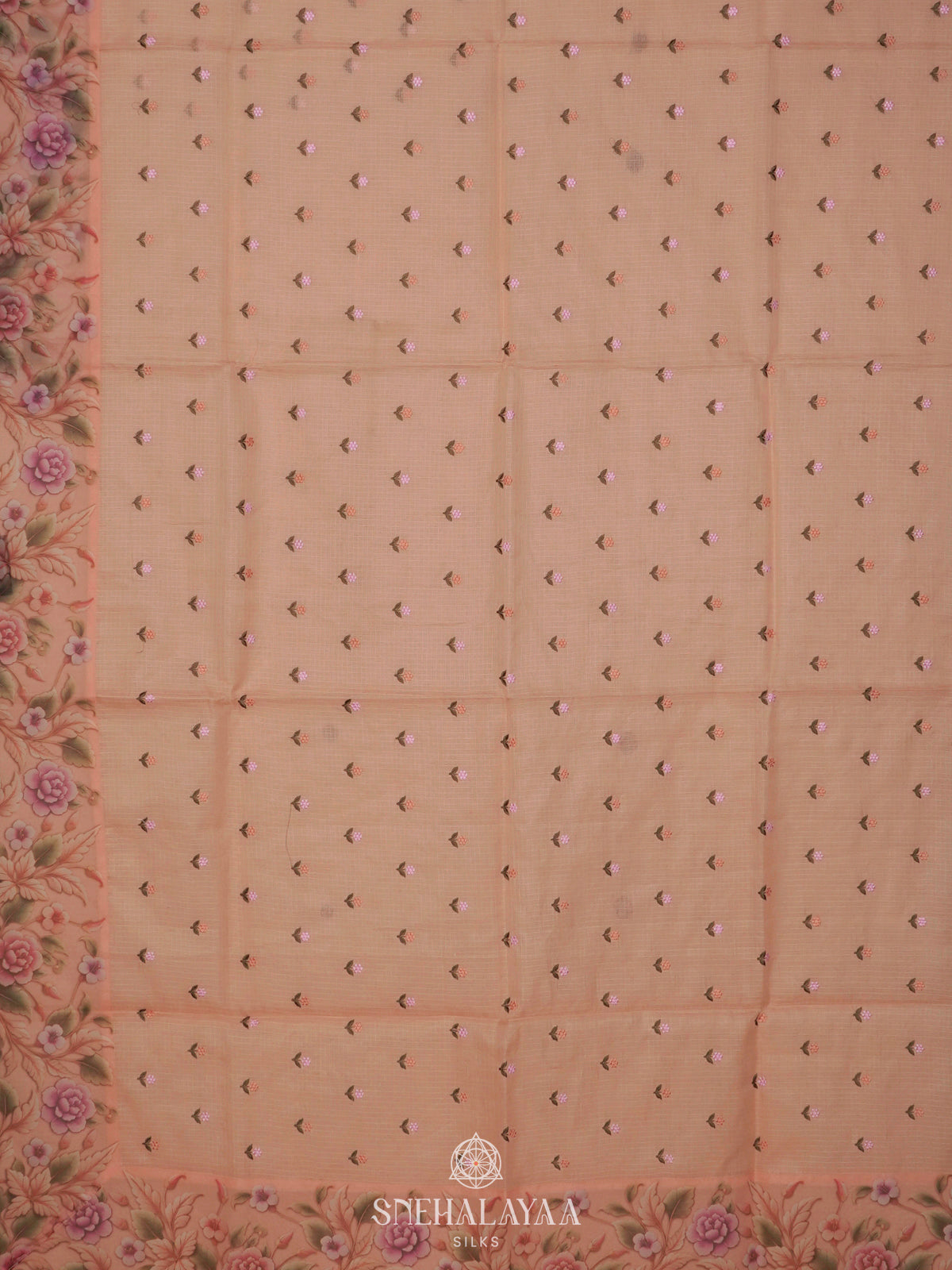 Peach Kota Saree