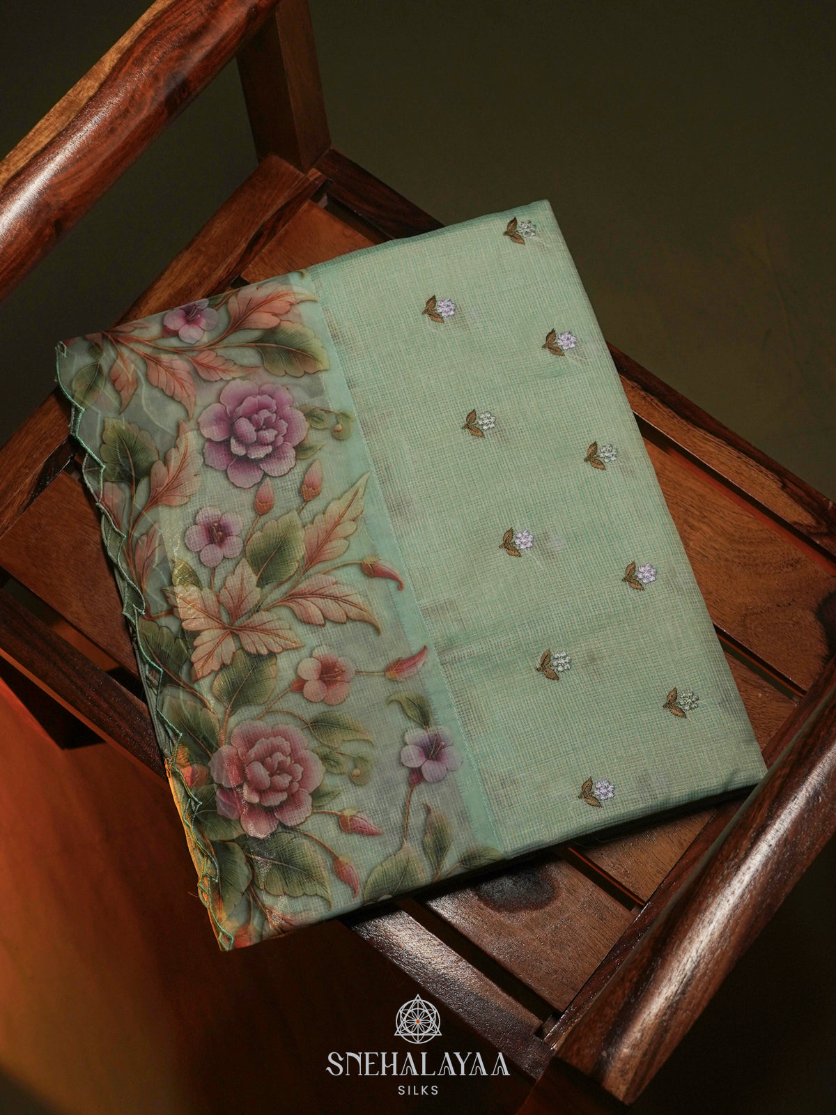 Mint Green Kota Saree