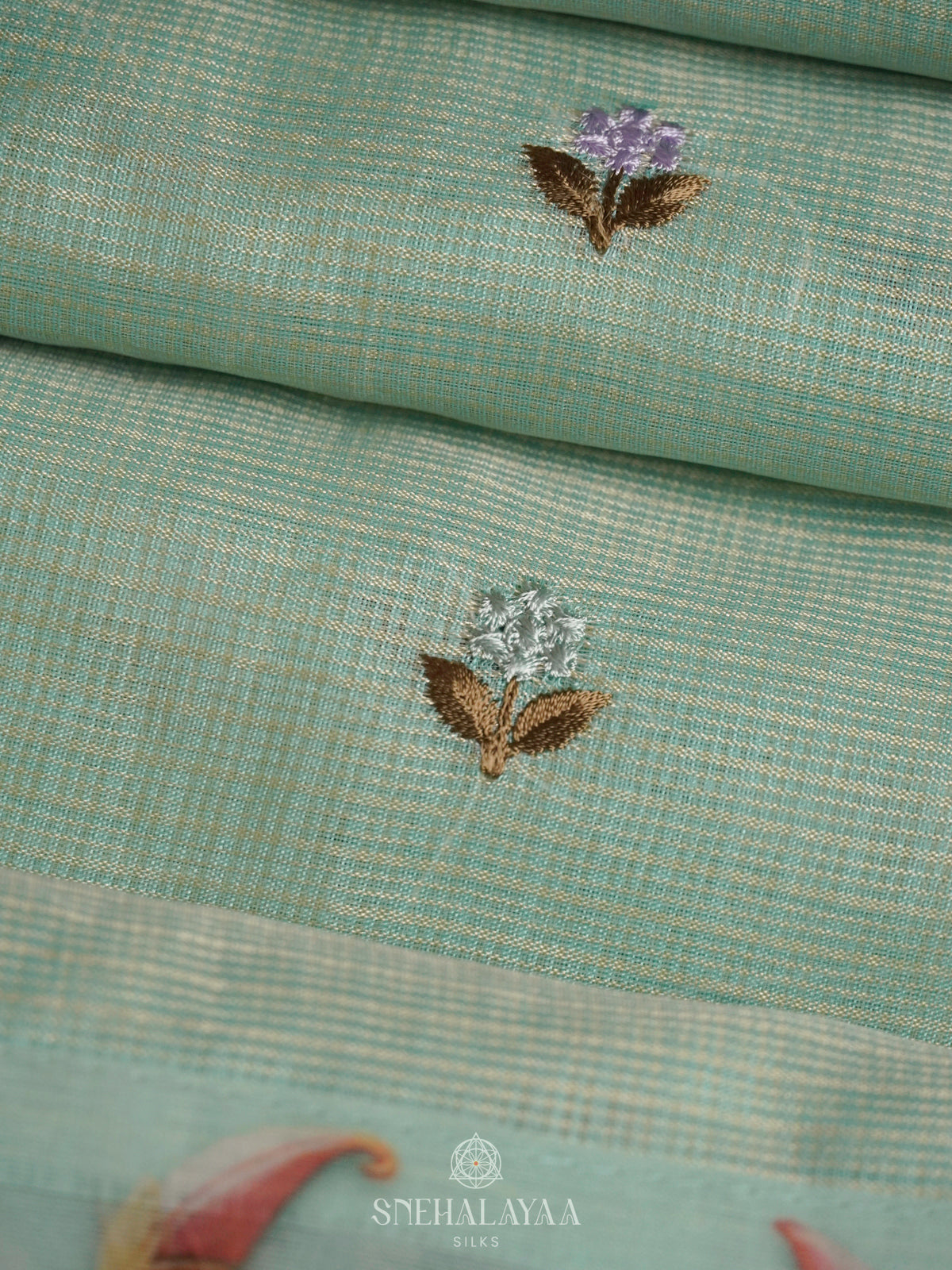 Mint Green Kota Saree