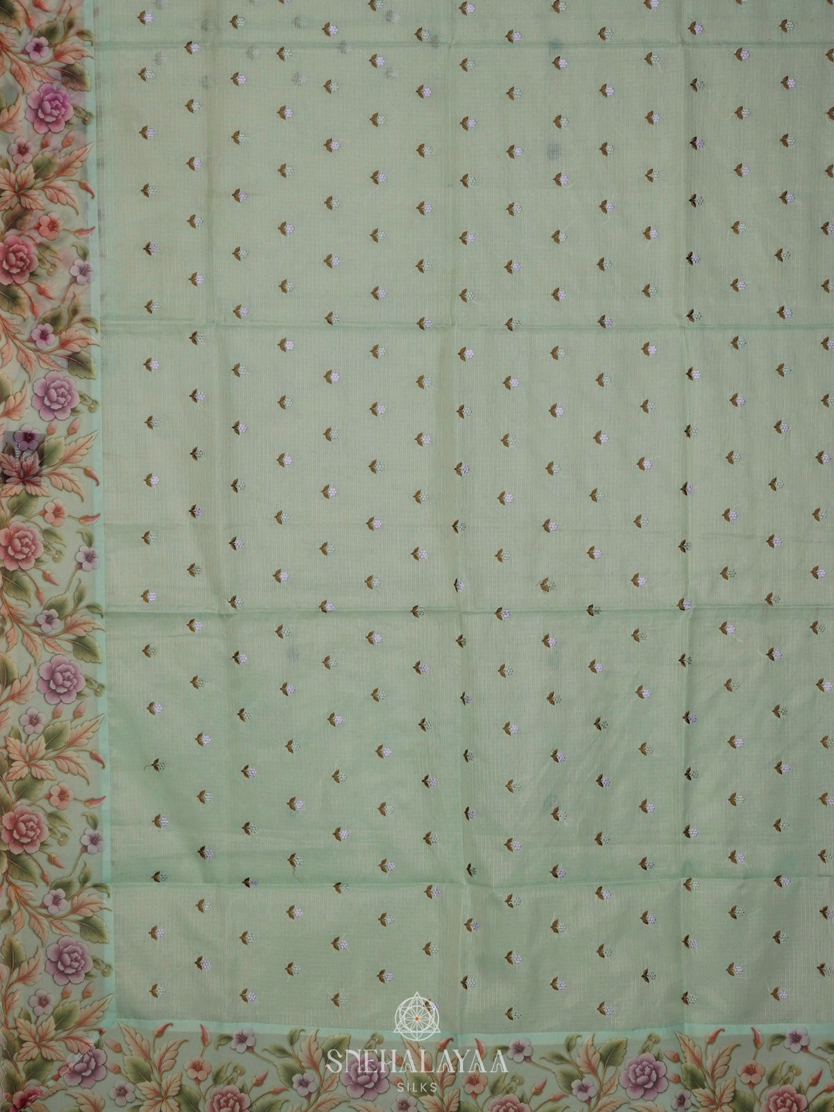 Mint Green Kota Saree