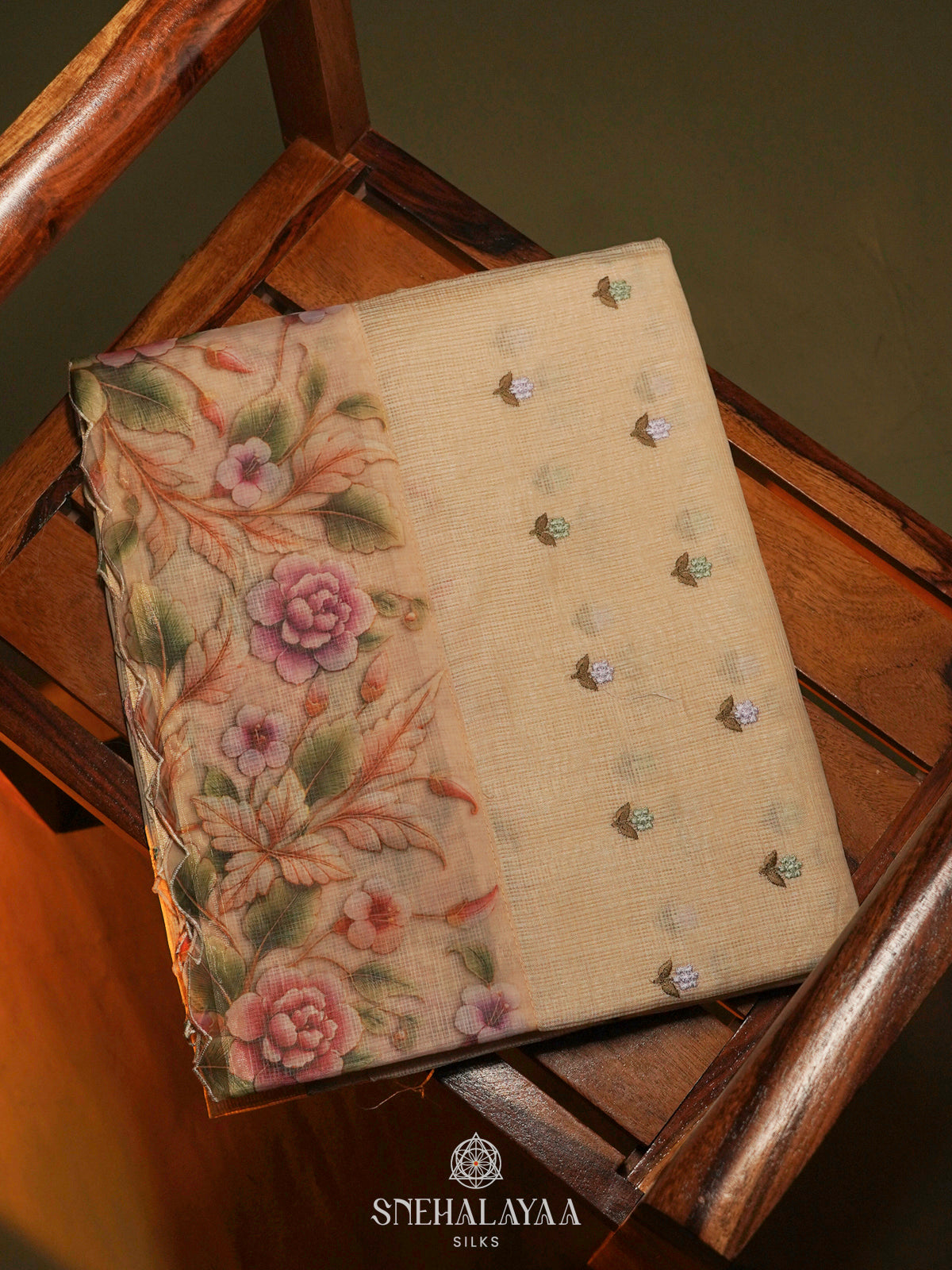 Beige Kota Saree