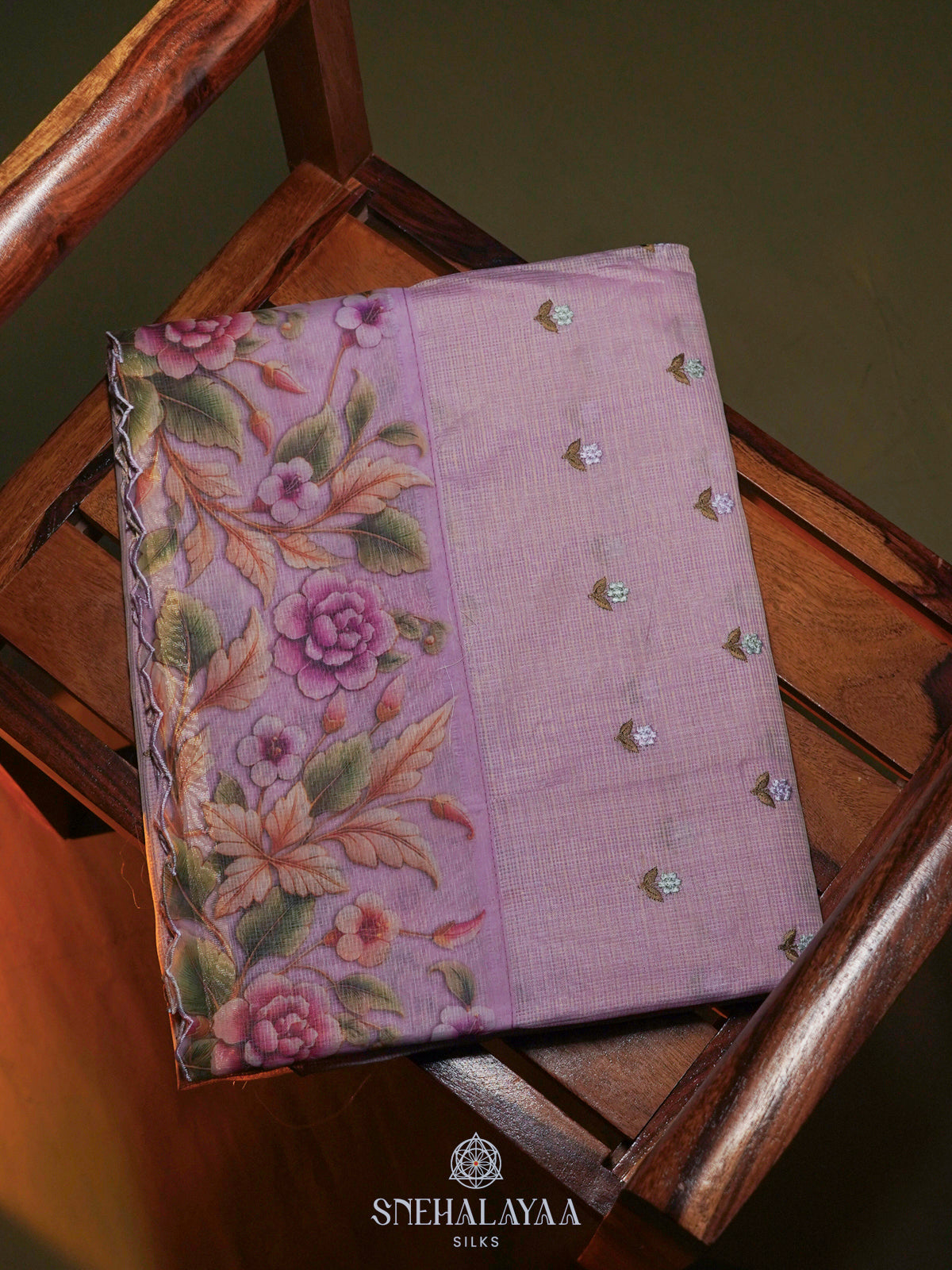 Lavender Kota Saree