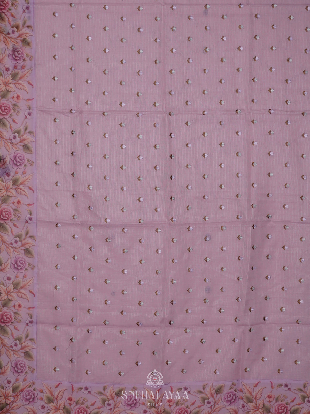 Lavender Kota Saree