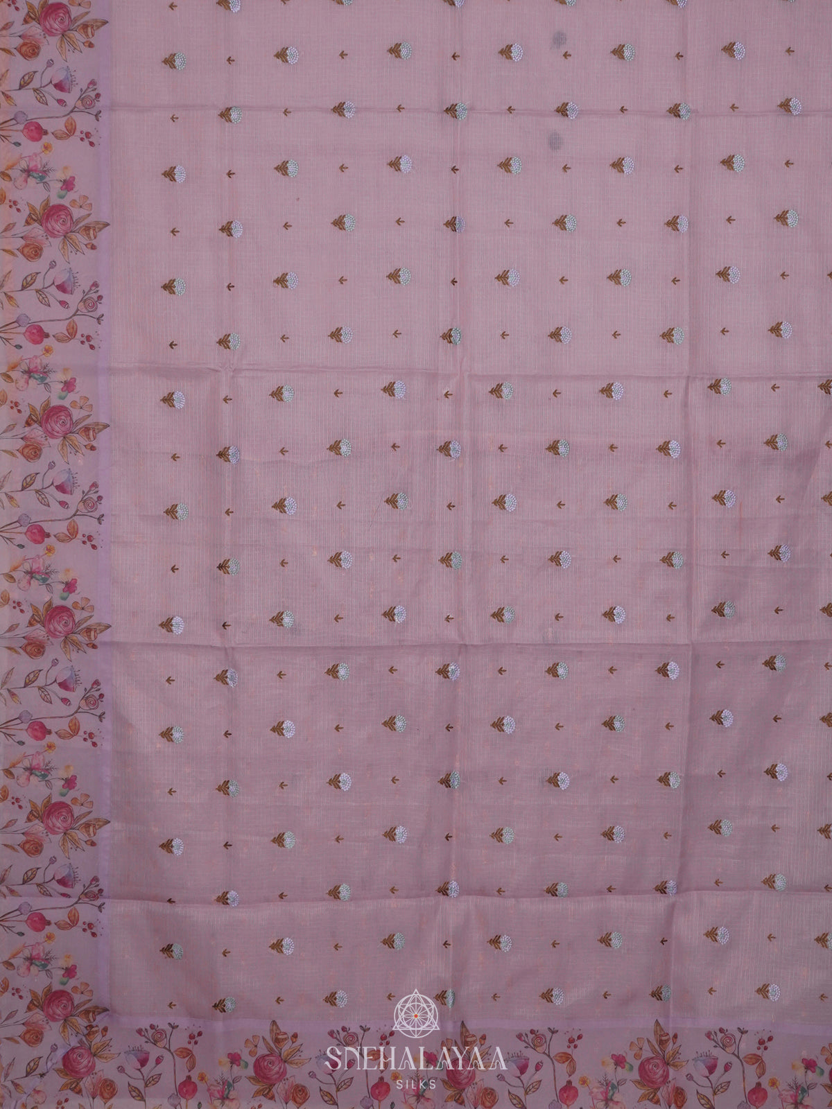 Lavender Kota Saree