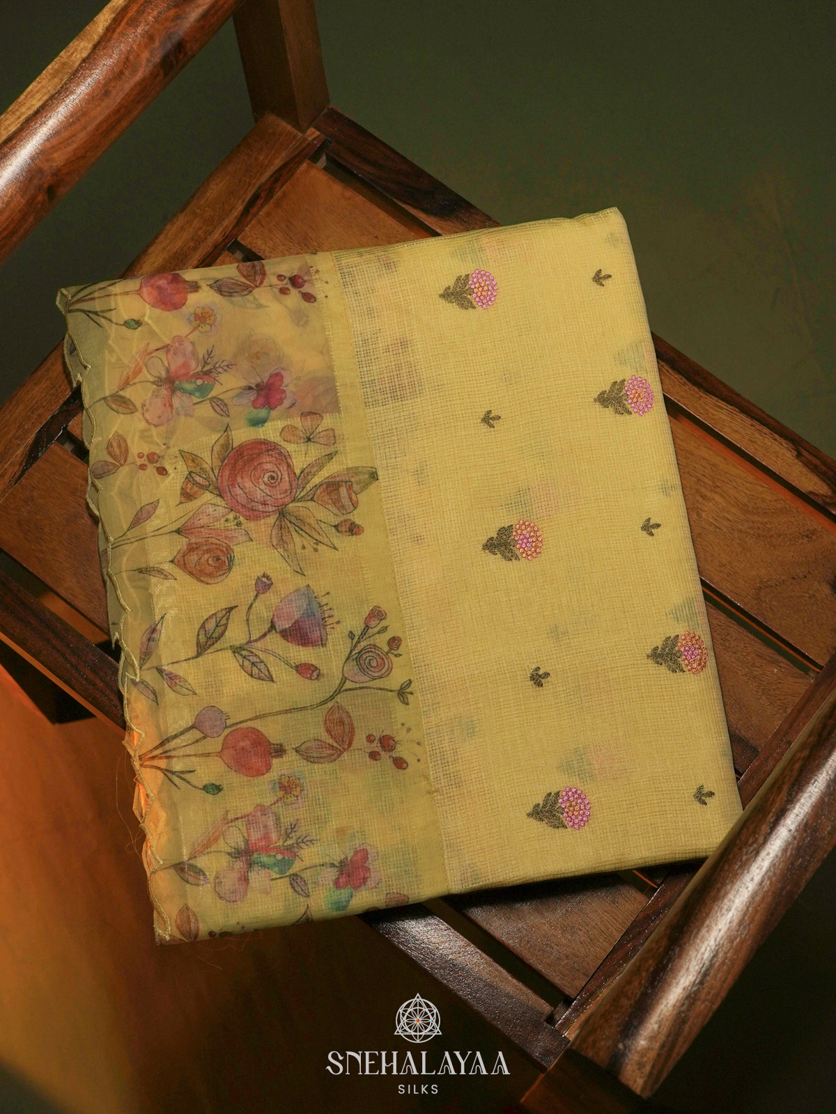 Yellow Kota Saree