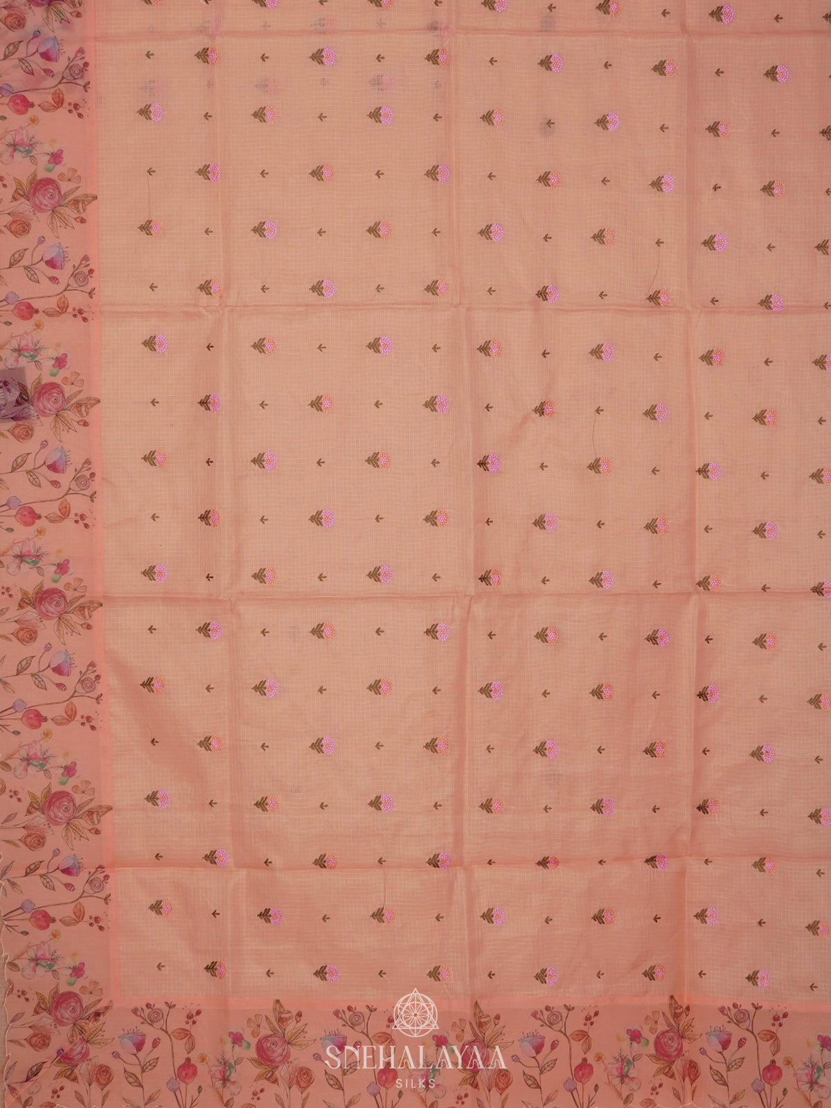 Peach Kota Saree