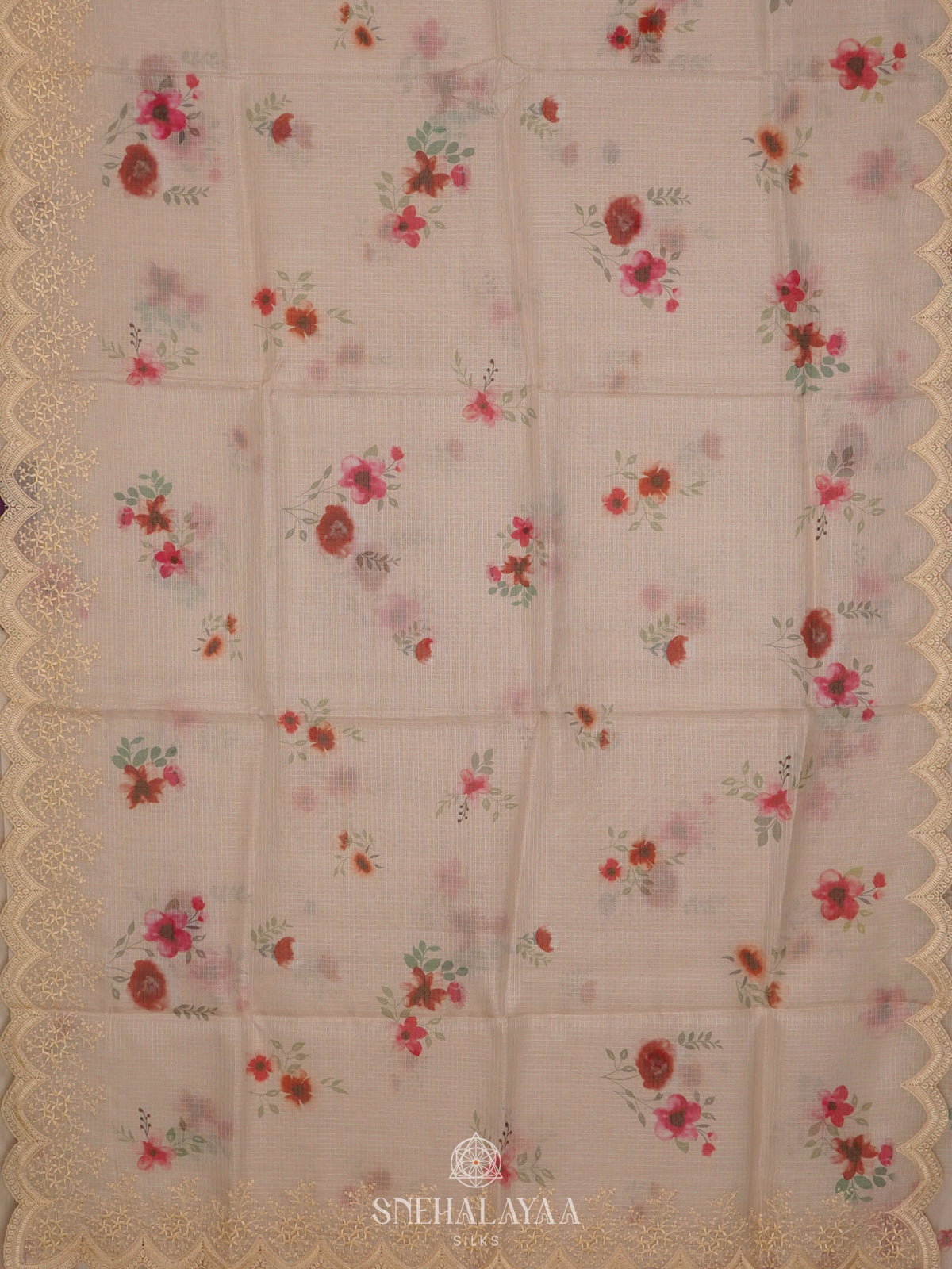 Off White Kota Saree