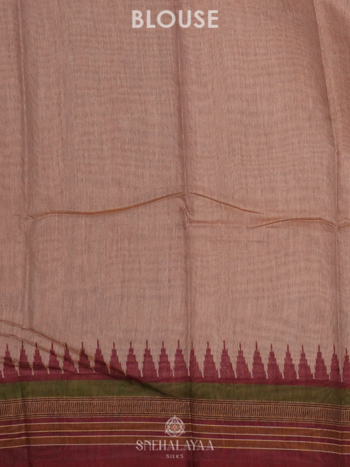 Peach Linen Saree