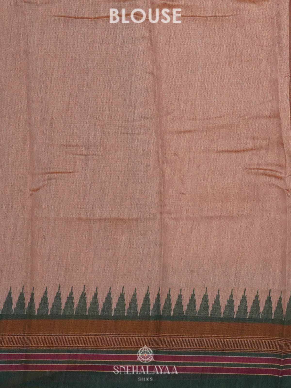 Peach Linen Saree