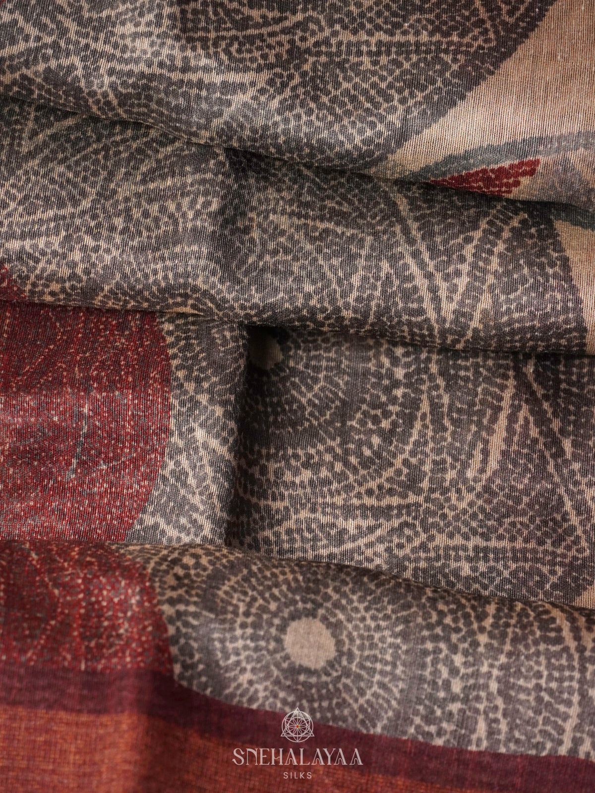 Beige Linen Saree
