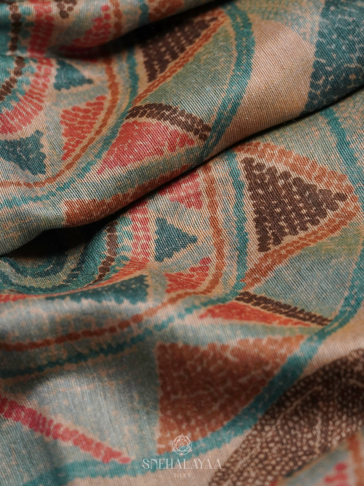 Blue Linen Saree