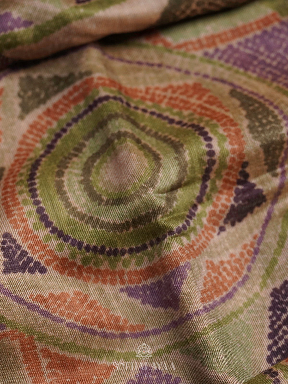 Olive Green Linen Saree