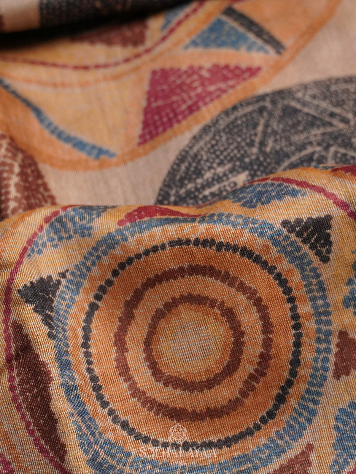 Pale Orange Linen Saree