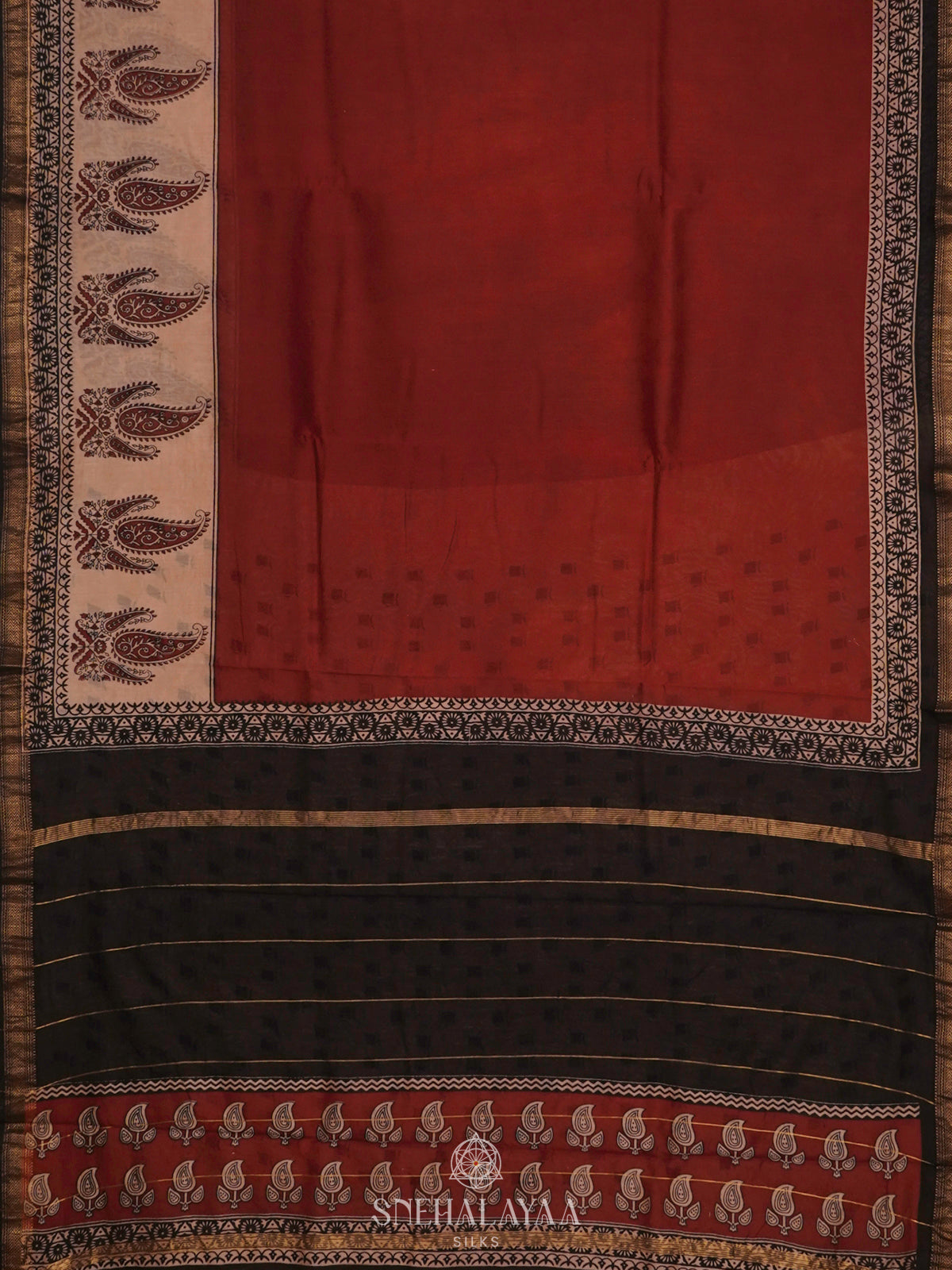 Maroon Chanderi Saree