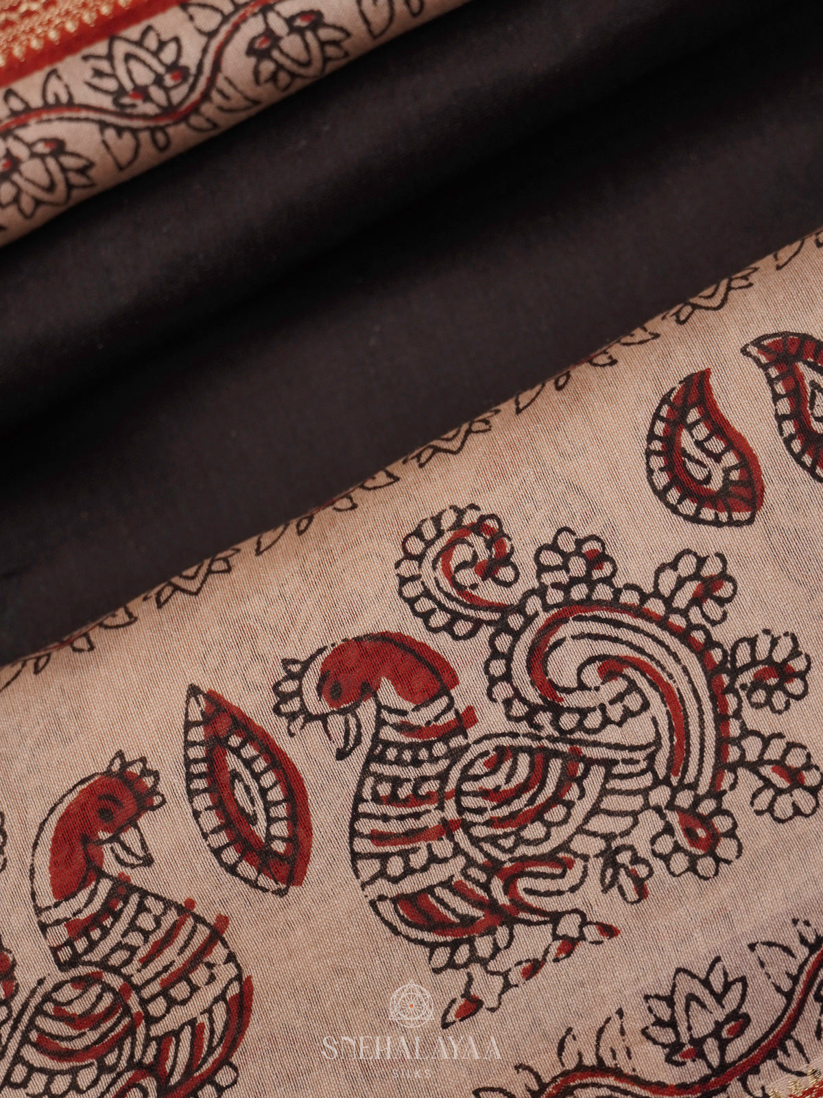 Black Chanderi Saree
