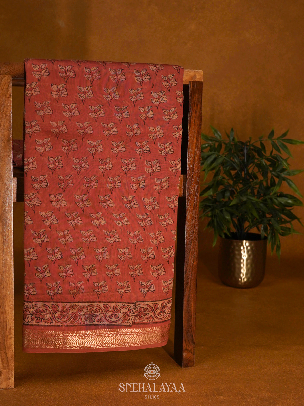 Maroon Chanderi Saree